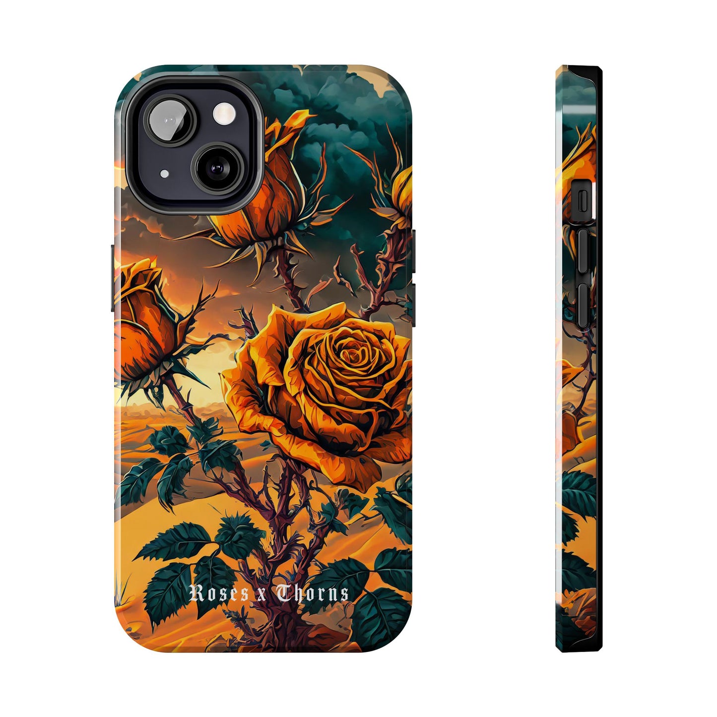 Orange Desert Roses x Thorns Phone Cases