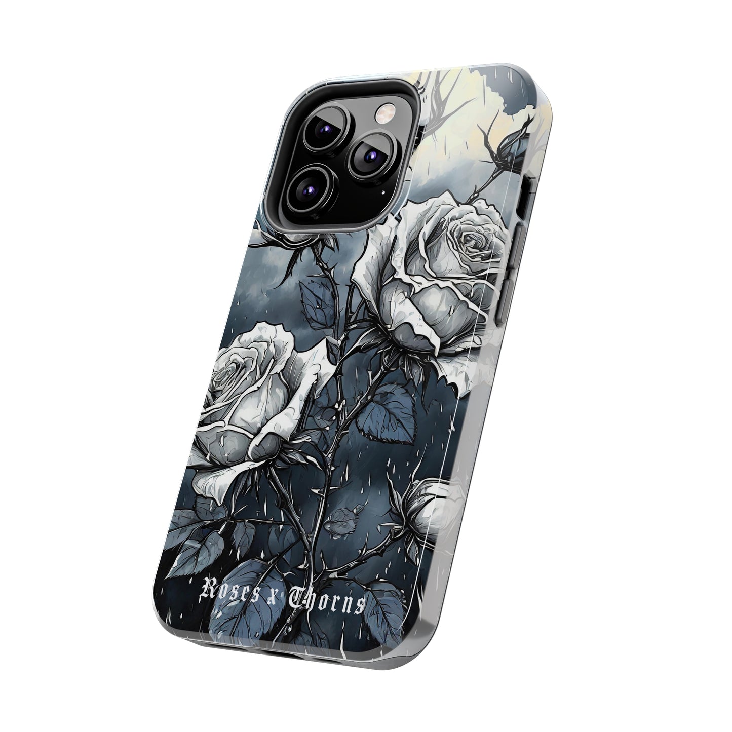 White Roses x Thorns Tough Phone Cases