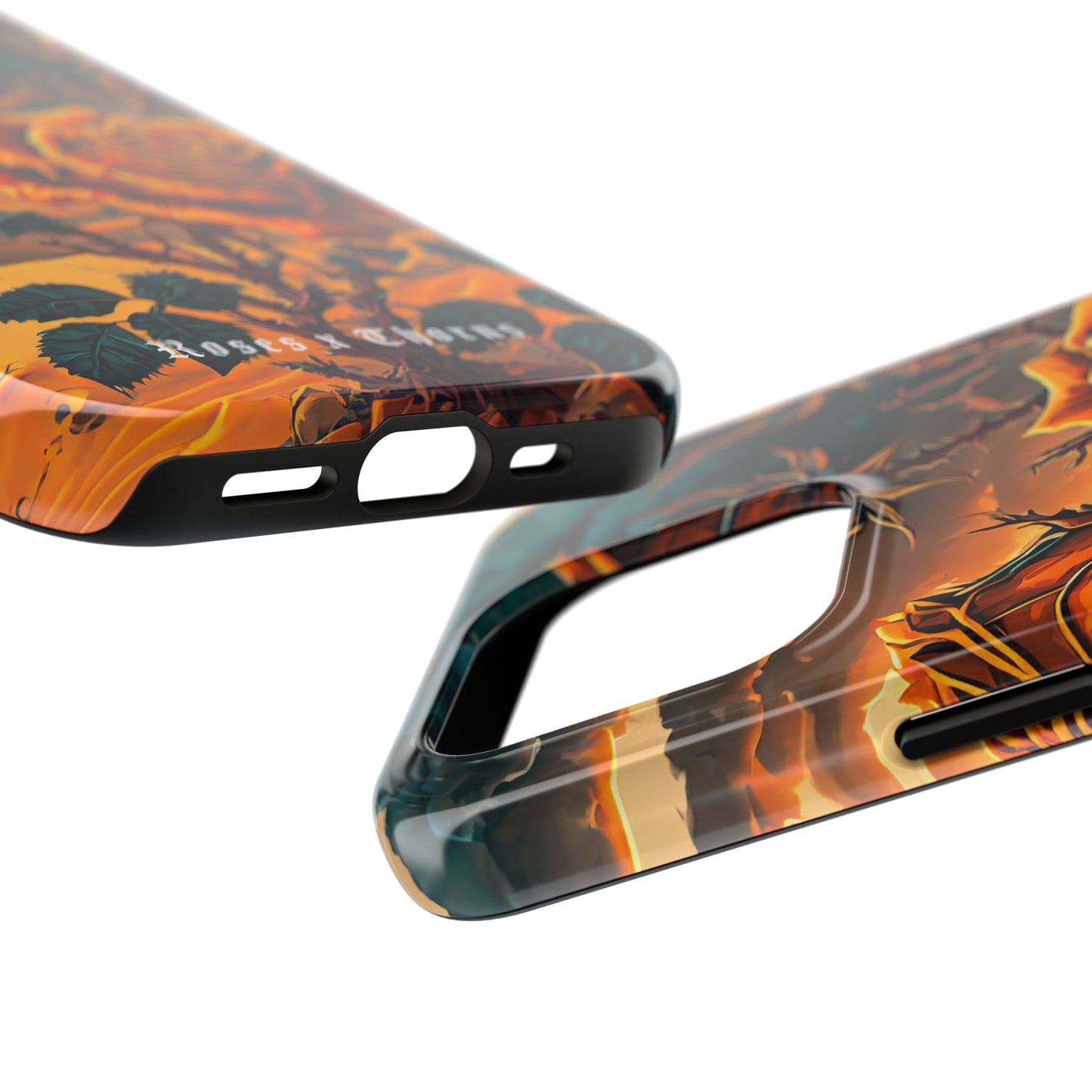 Orange Desert Roses x Thorns Phone Cases