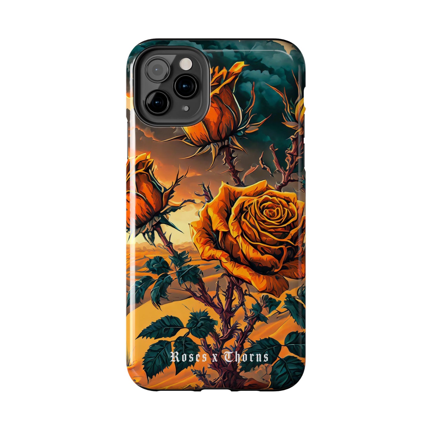 Orange Desert Roses x Thorns Phone Cases