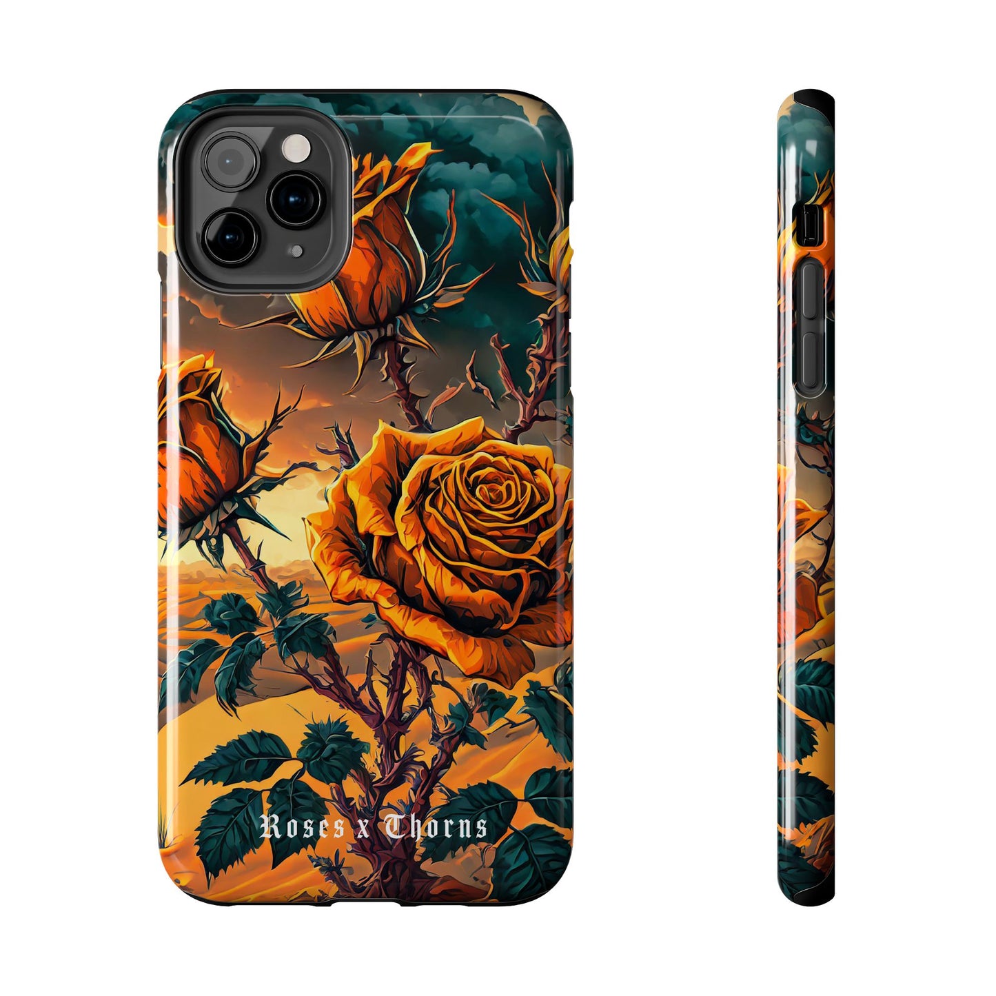 Orange Desert Roses x Thorns Phone Cases