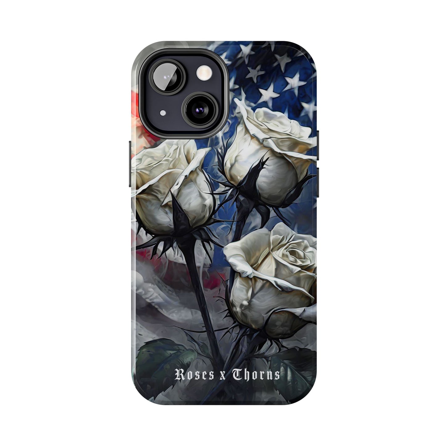 American White Roses x Thorns Phone Cases