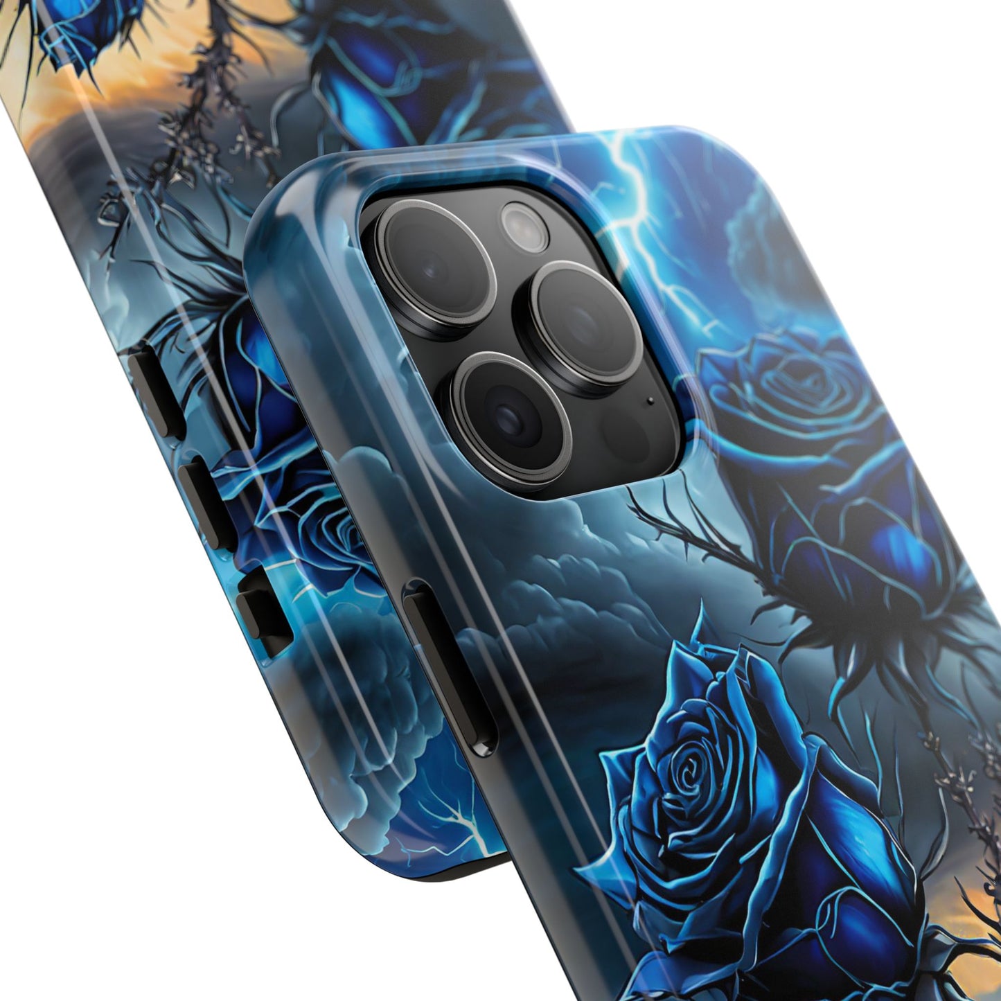 Blue Desert Roses x Thorns Phone Cases