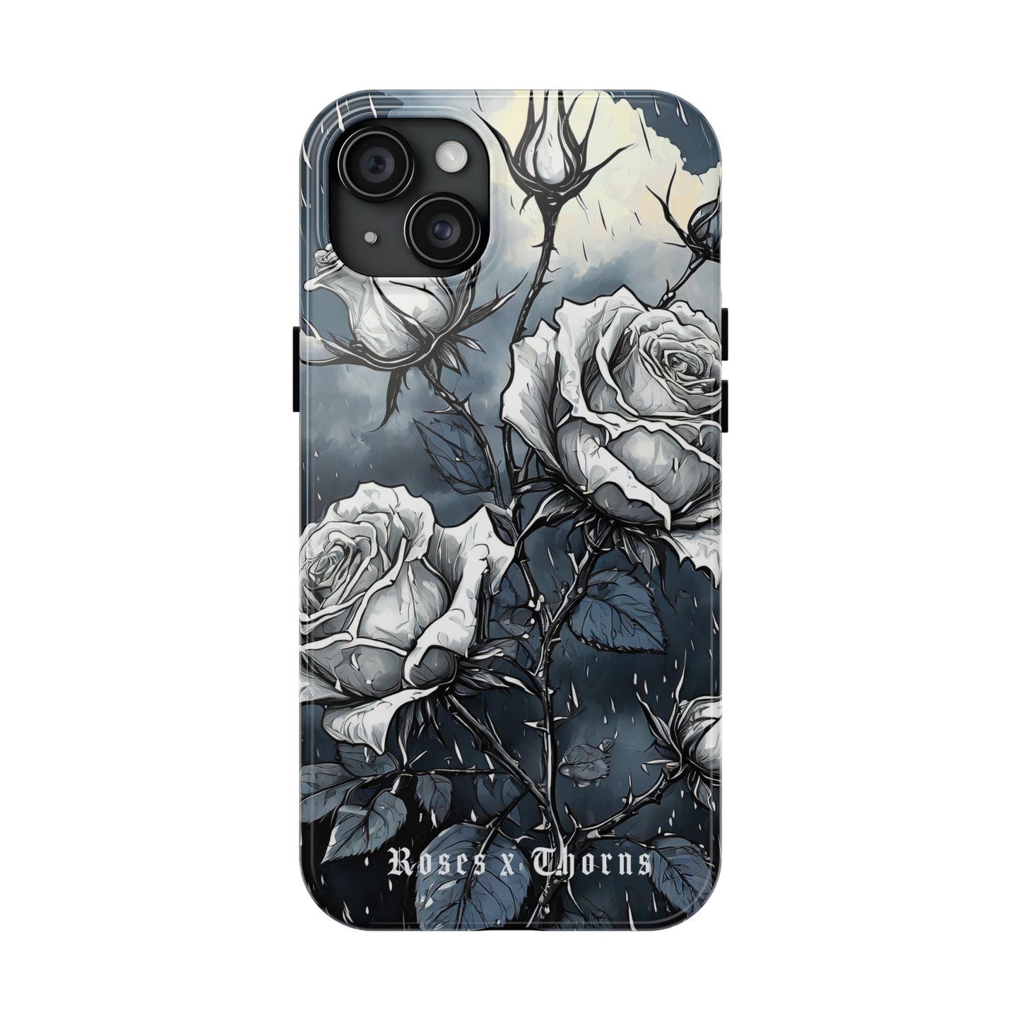 White Roses x Thorns Tough Phone Cases