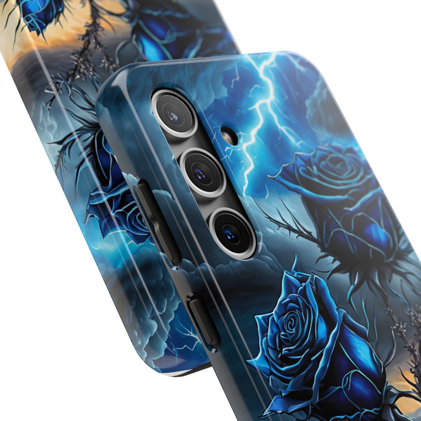 Blue Desert Roses x Thorns Phone Cases