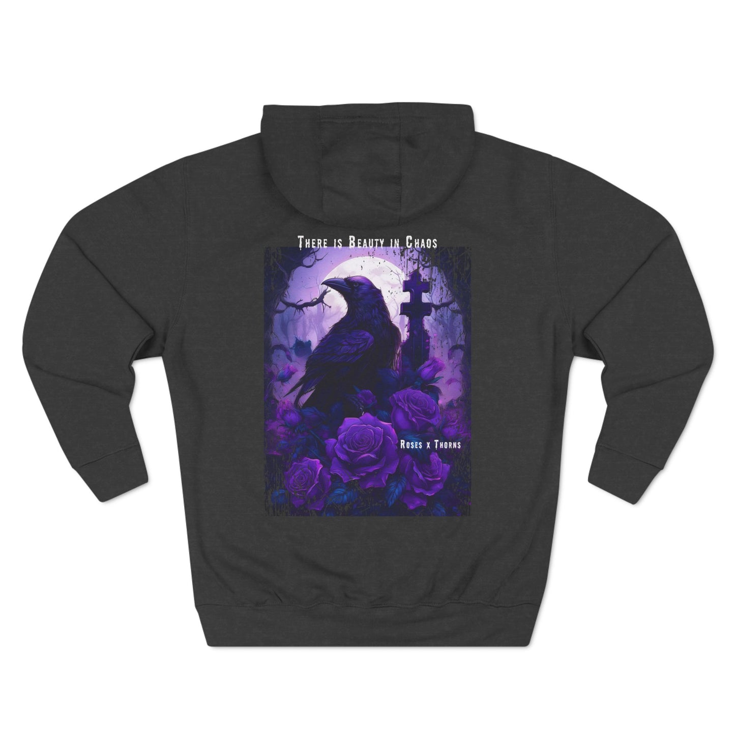 Purple Crow x Roses x Thorns Fleece Hoodie