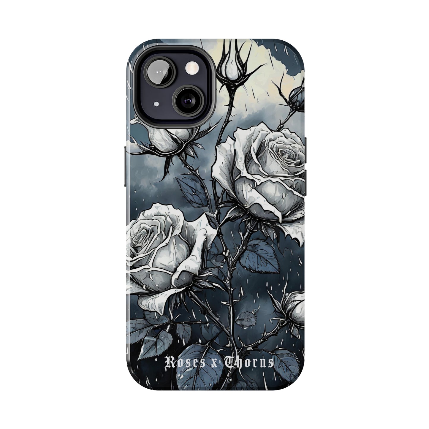 White Roses x Thorns Tough Phone Cases