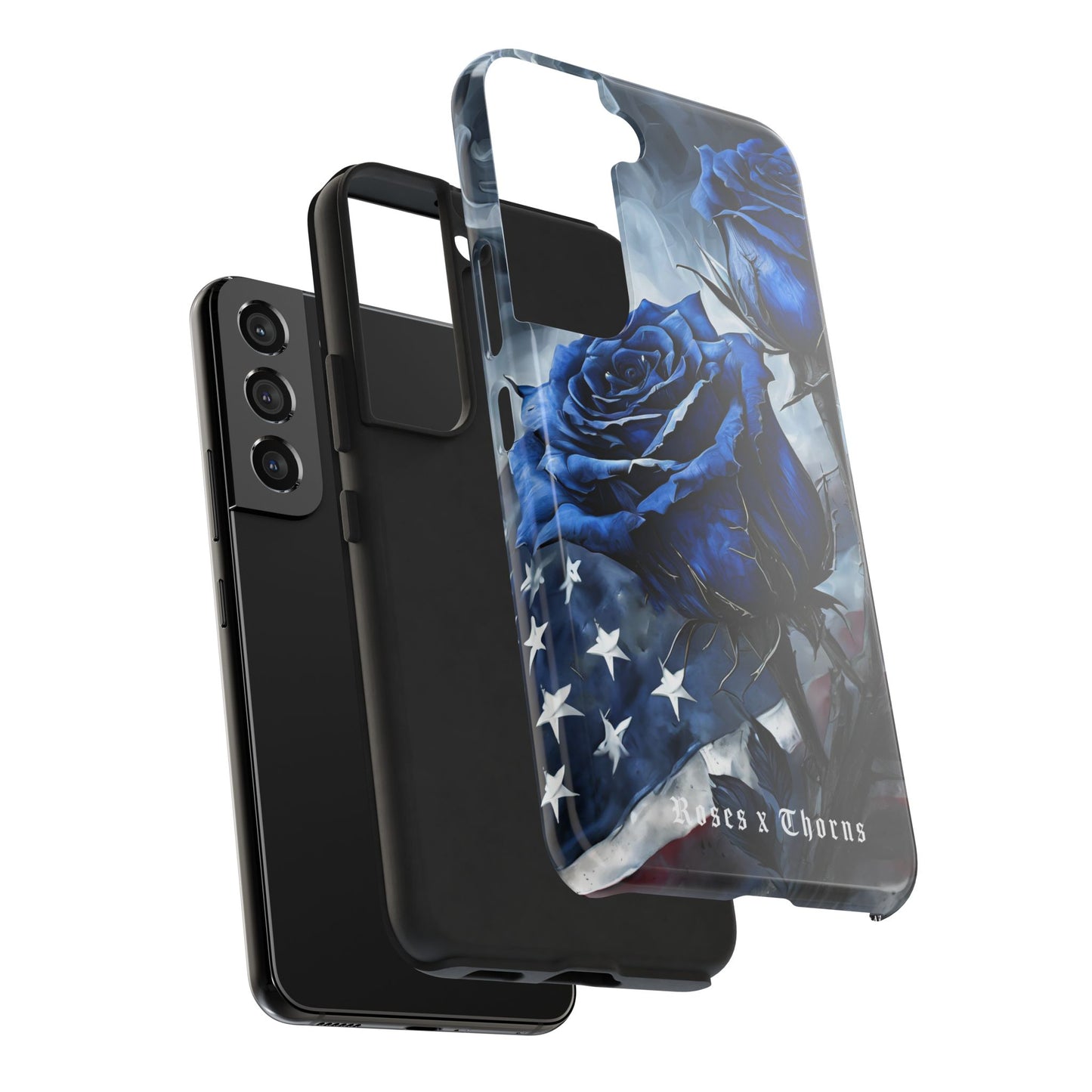 American Blue Roses x Thorns Phone Cases