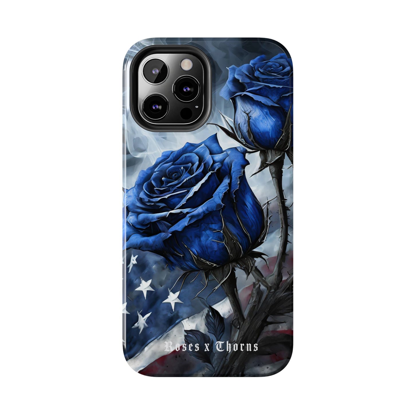 American Blue Roses x Thorns Phone Cases