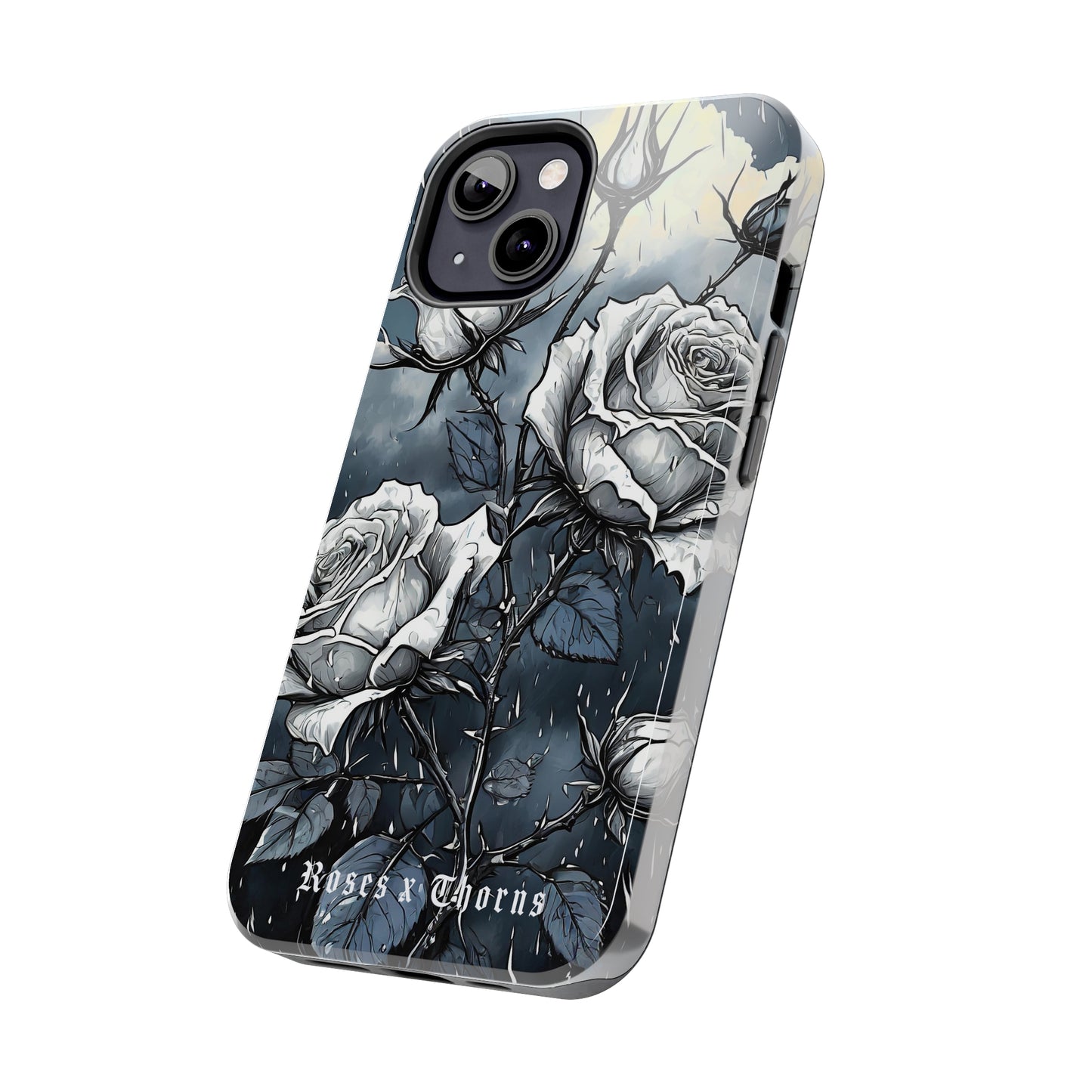 White Roses x Thorns Tough Phone Cases