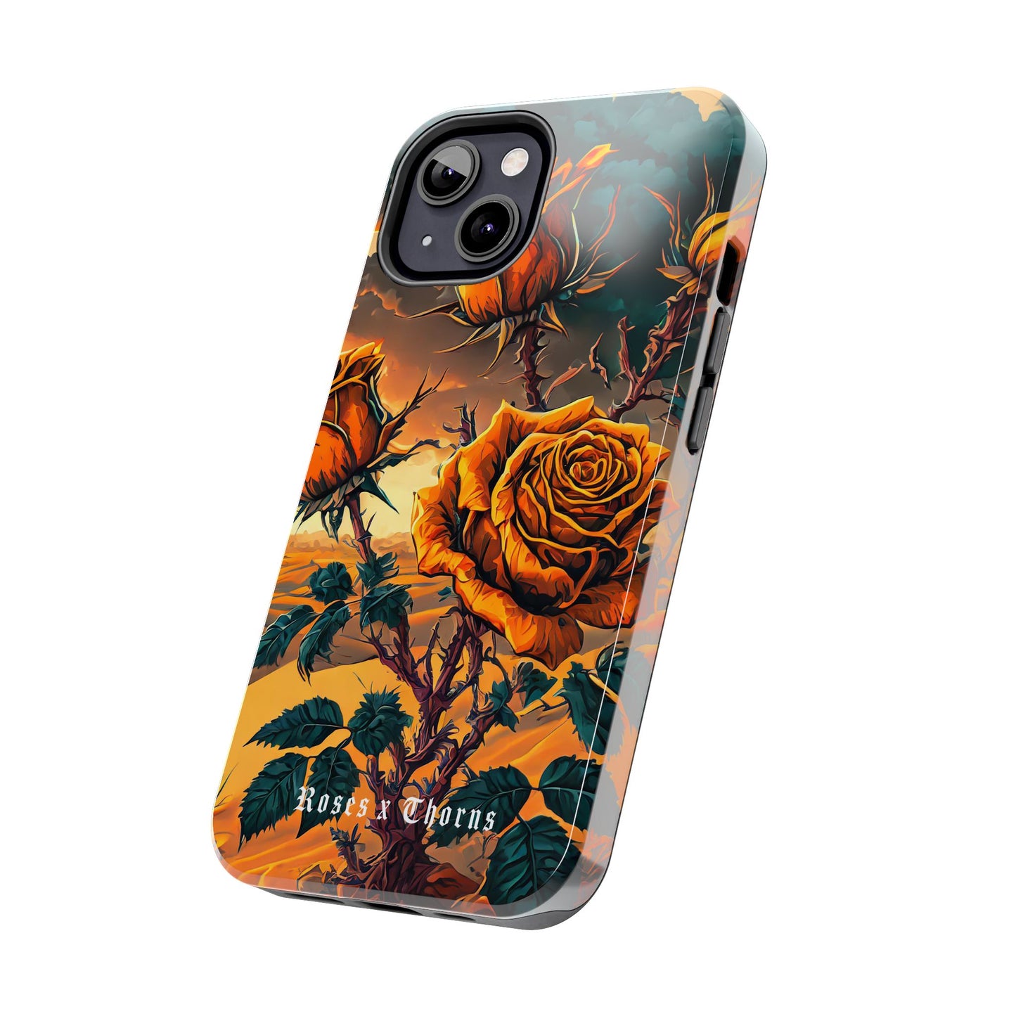 Orange Desert Roses x Thorns Phone Cases