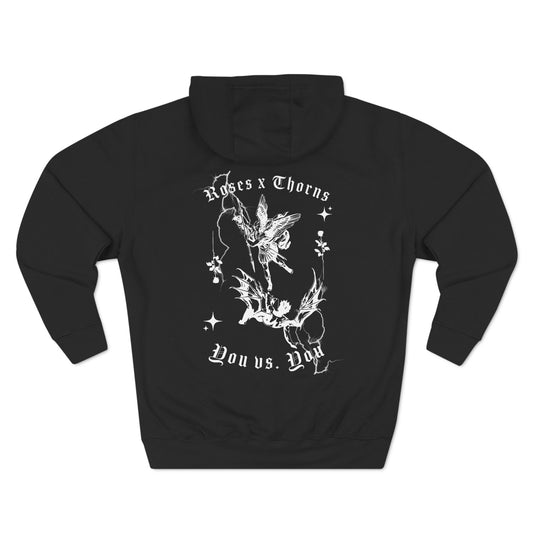 Angel vs Demon Roses x Thorns Three-Panel Fleece Hoodie