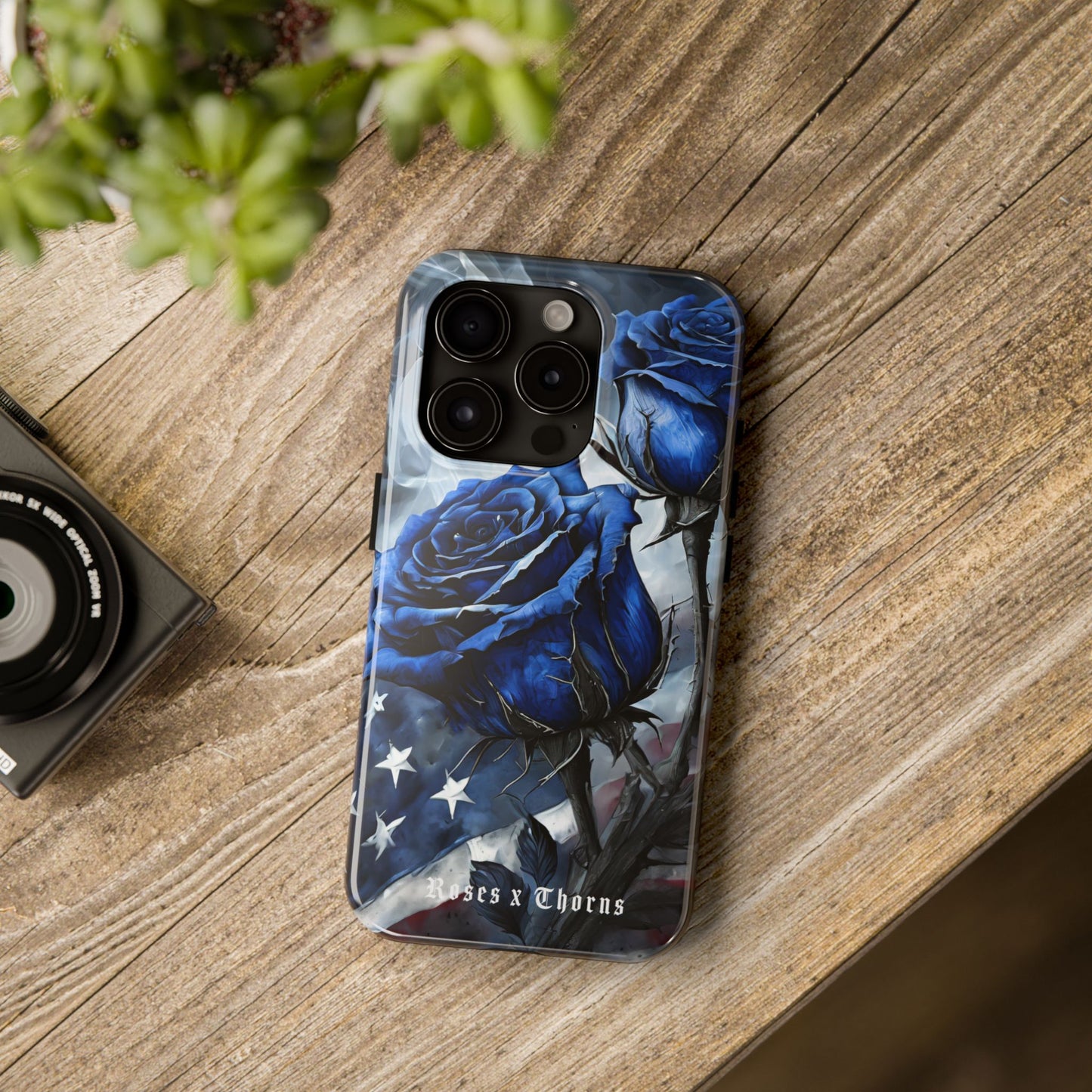 American Blue Roses x Thorns Phone Cases