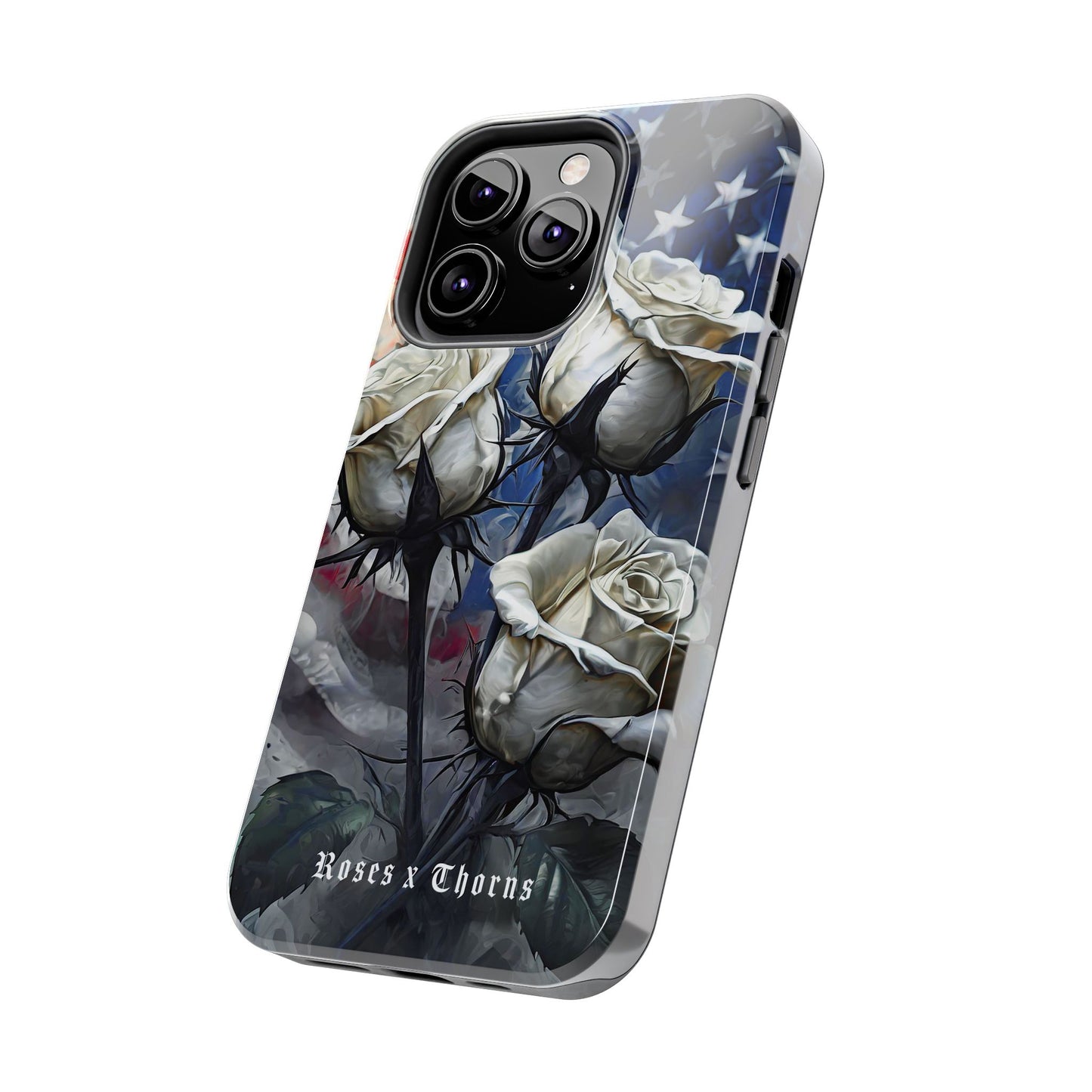 American White Roses x Thorns Phone Cases