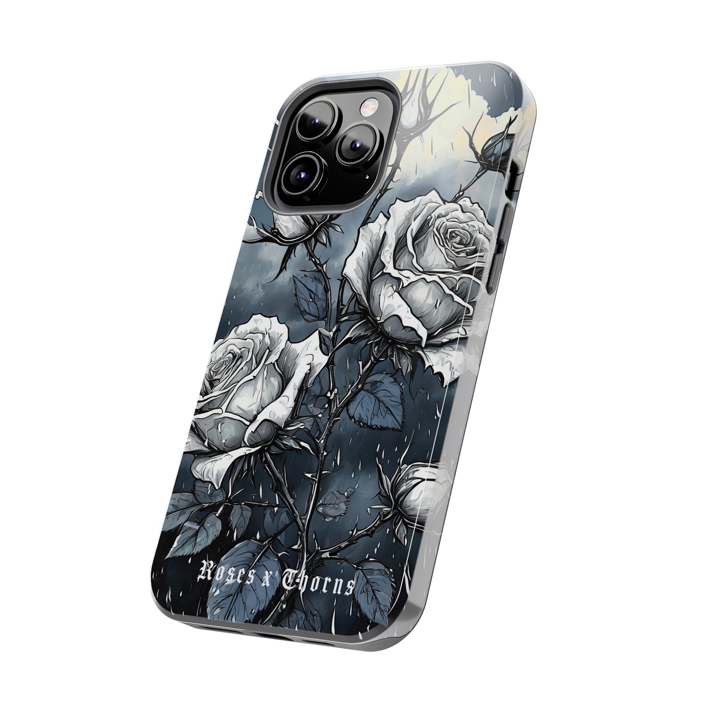 White Roses x Thorns Tough Phone Cases