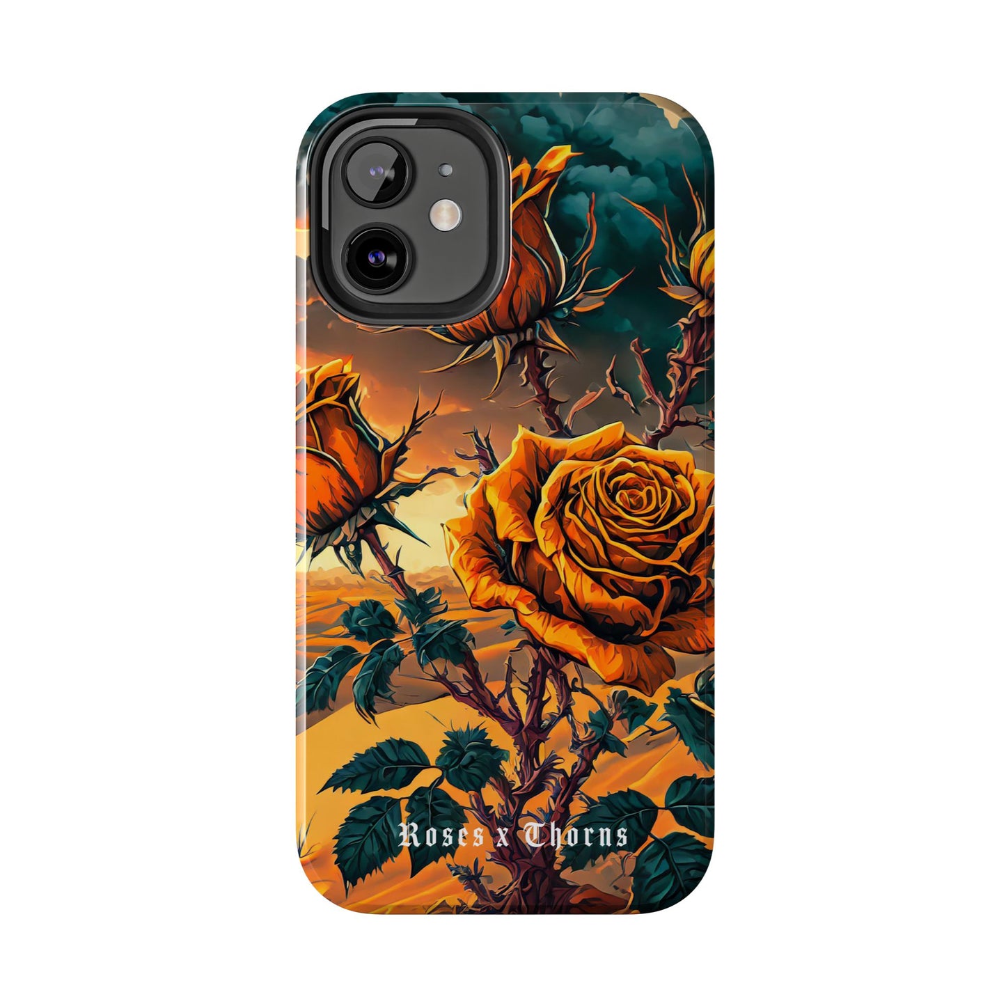 Orange Desert Roses x Thorns Phone Cases