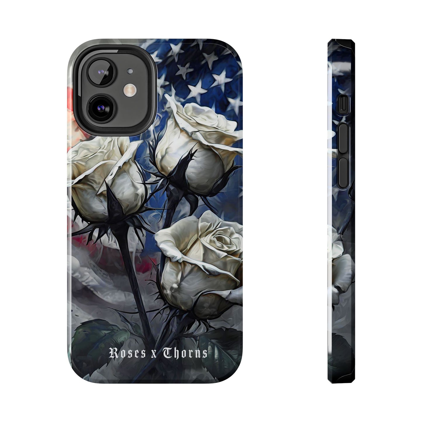 American White Roses x Thorns Phone Cases