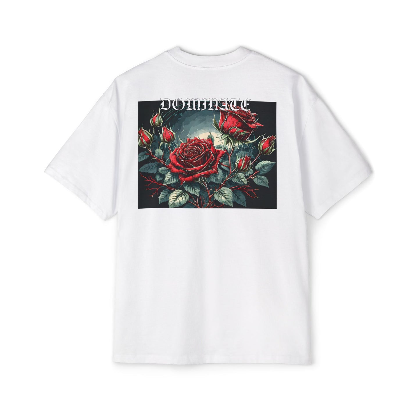 Dominate Red Roses x Thorns Heavy Oversized Tee