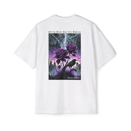 Purple Crows Roses x Thorns Heavy Oversized Tee