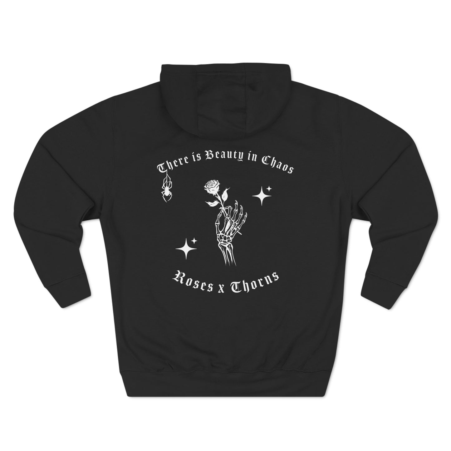 Single Rose Roses x ThornsThree-Panel Fleece Hoodie