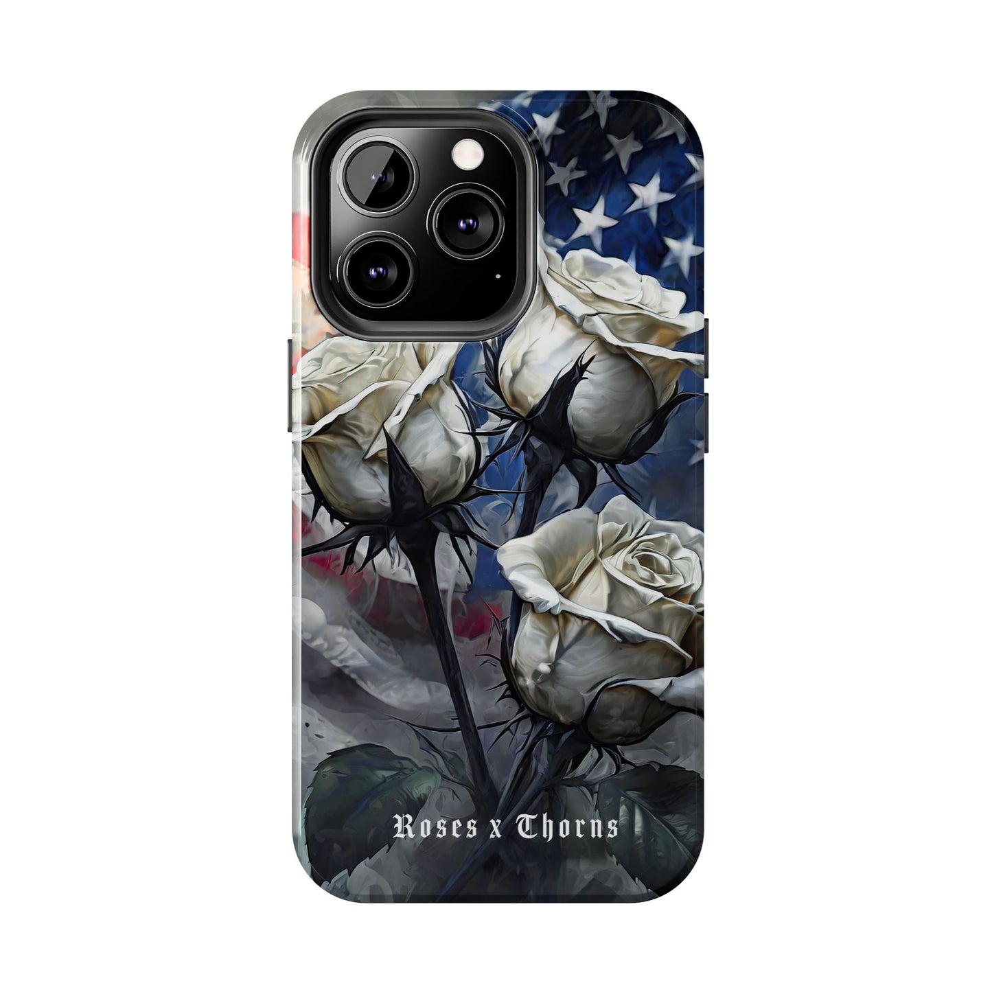 American White Roses x Thorns Phone Cases