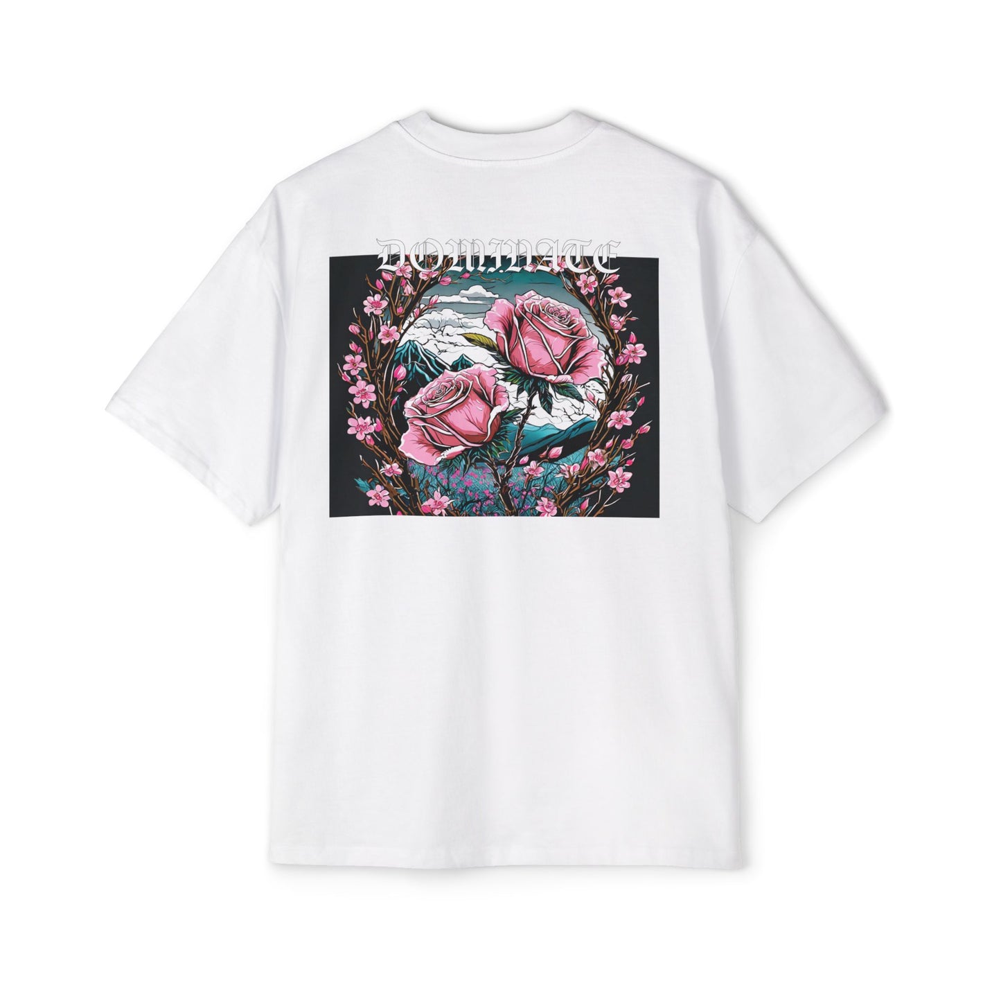 Dominate Pink Roses x Thorns Heavy Oversized Tee