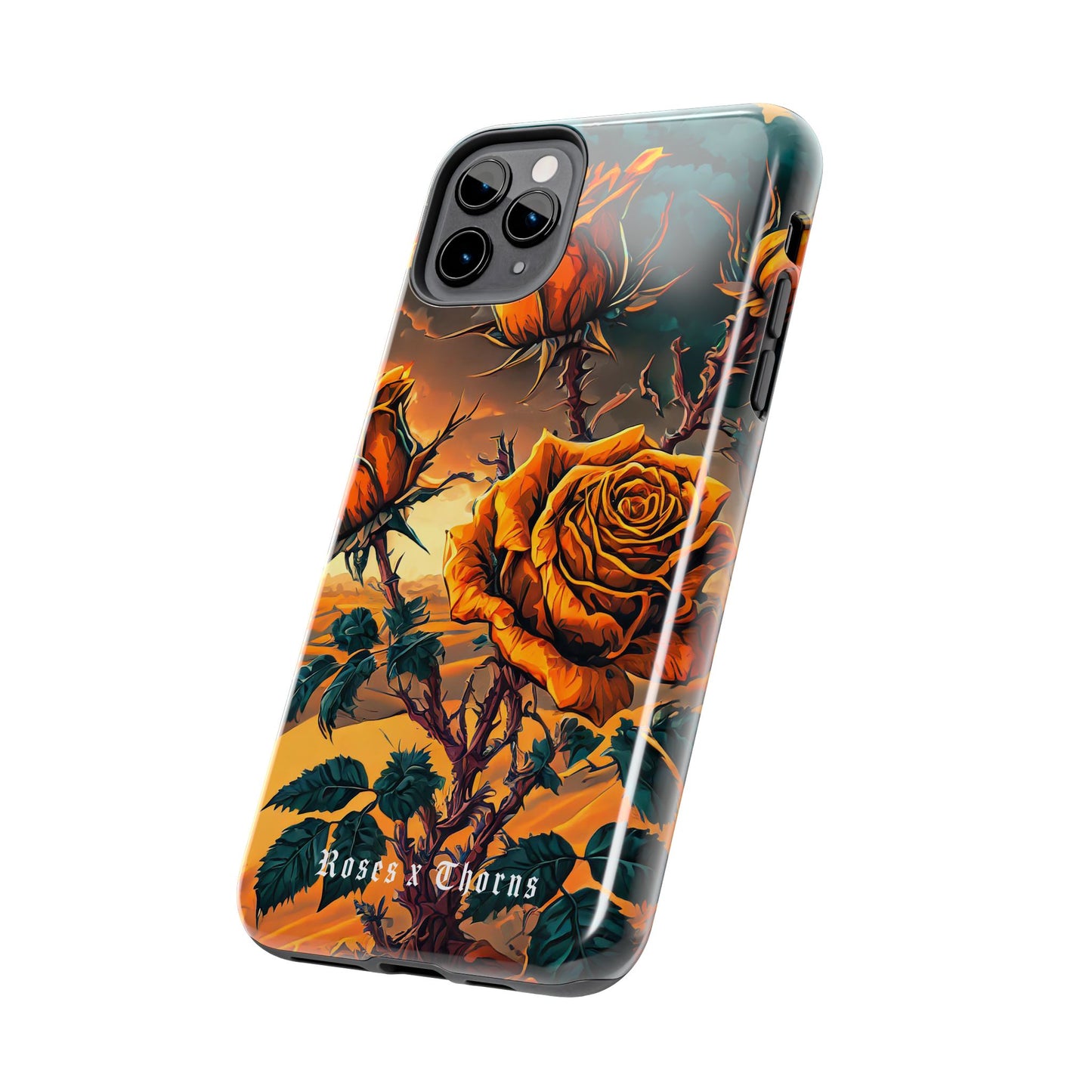 Orange Desert Roses x Thorns Phone Cases