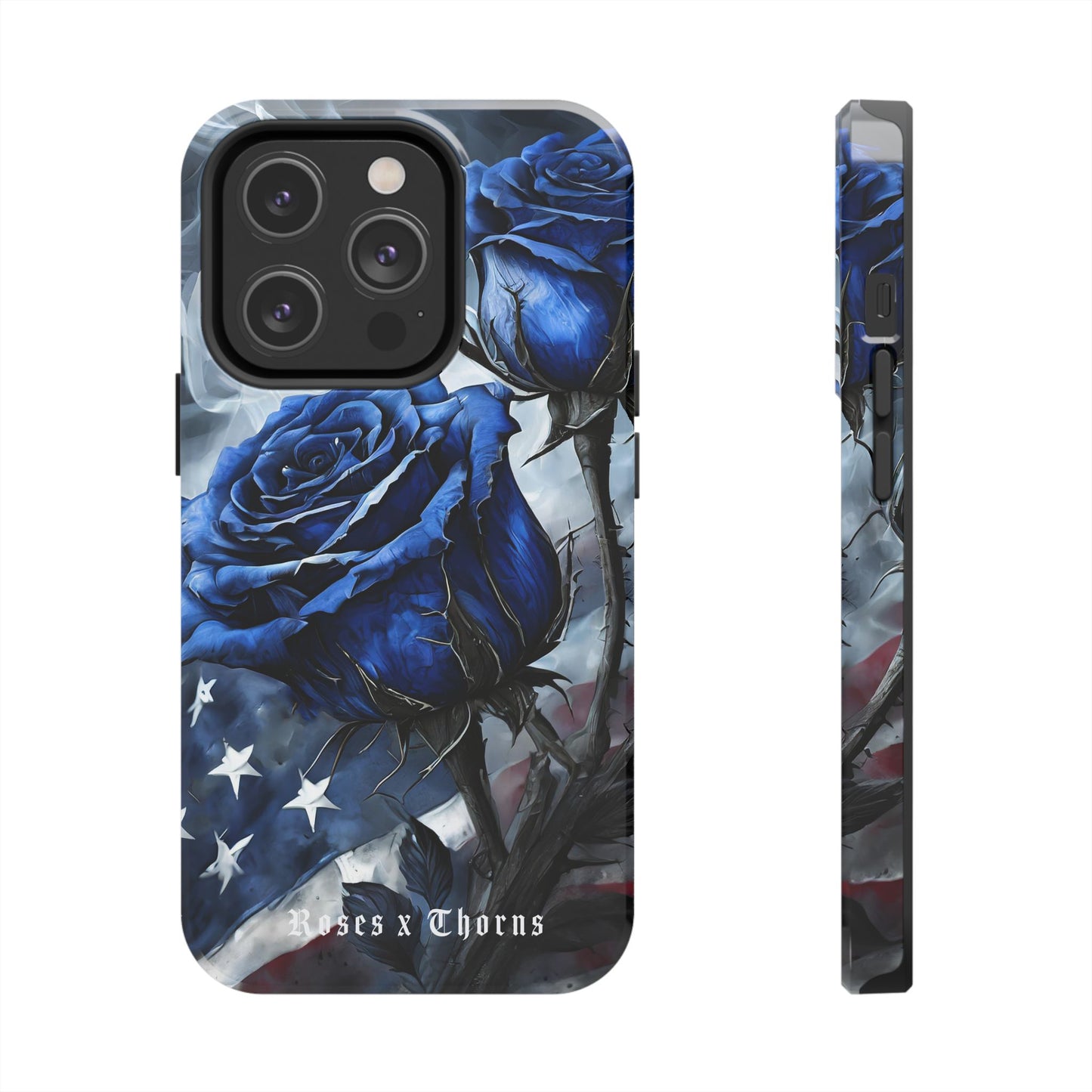 American Blue Roses x Thorns Phone Cases