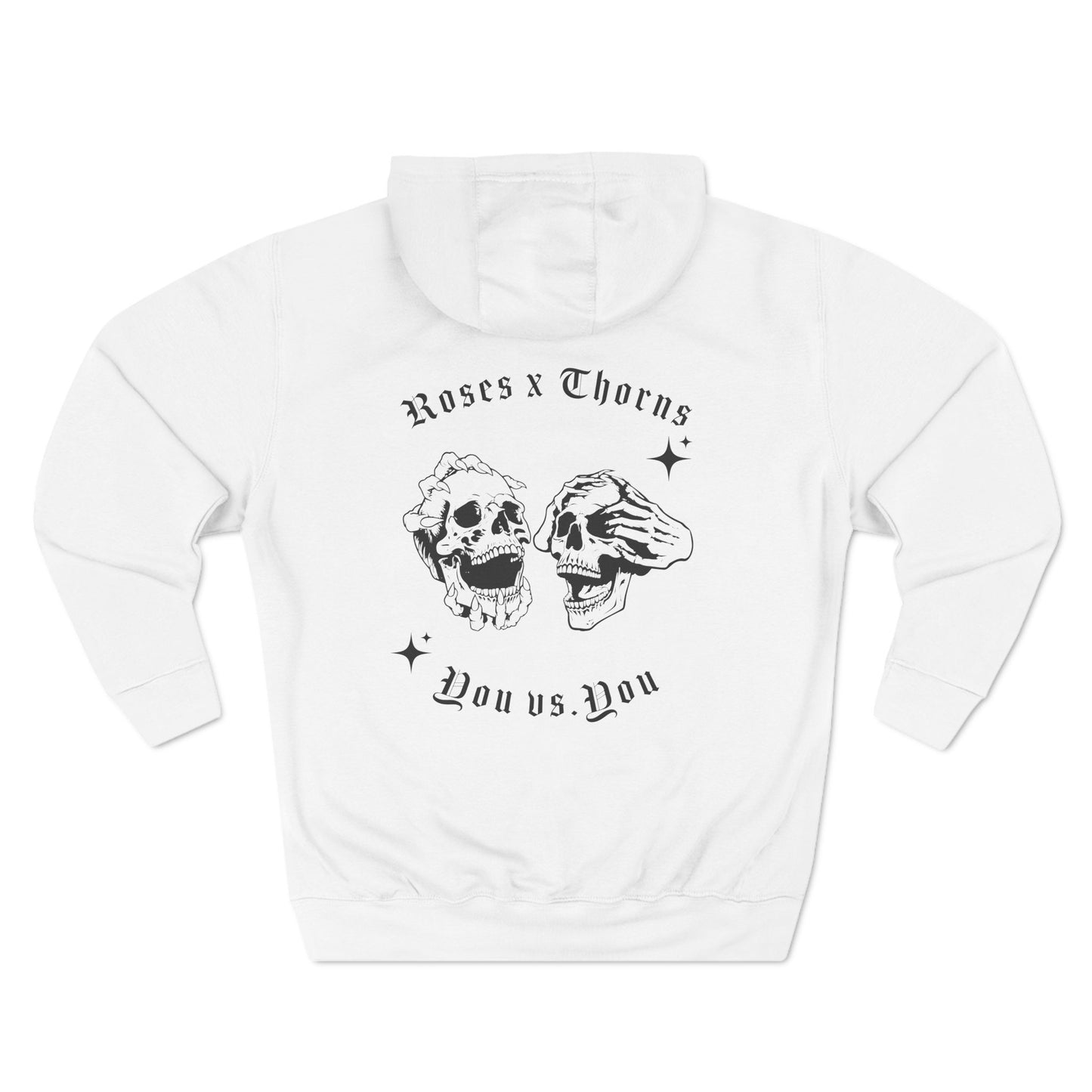 Twin Skulls Three-Panel Fleece Hoodie