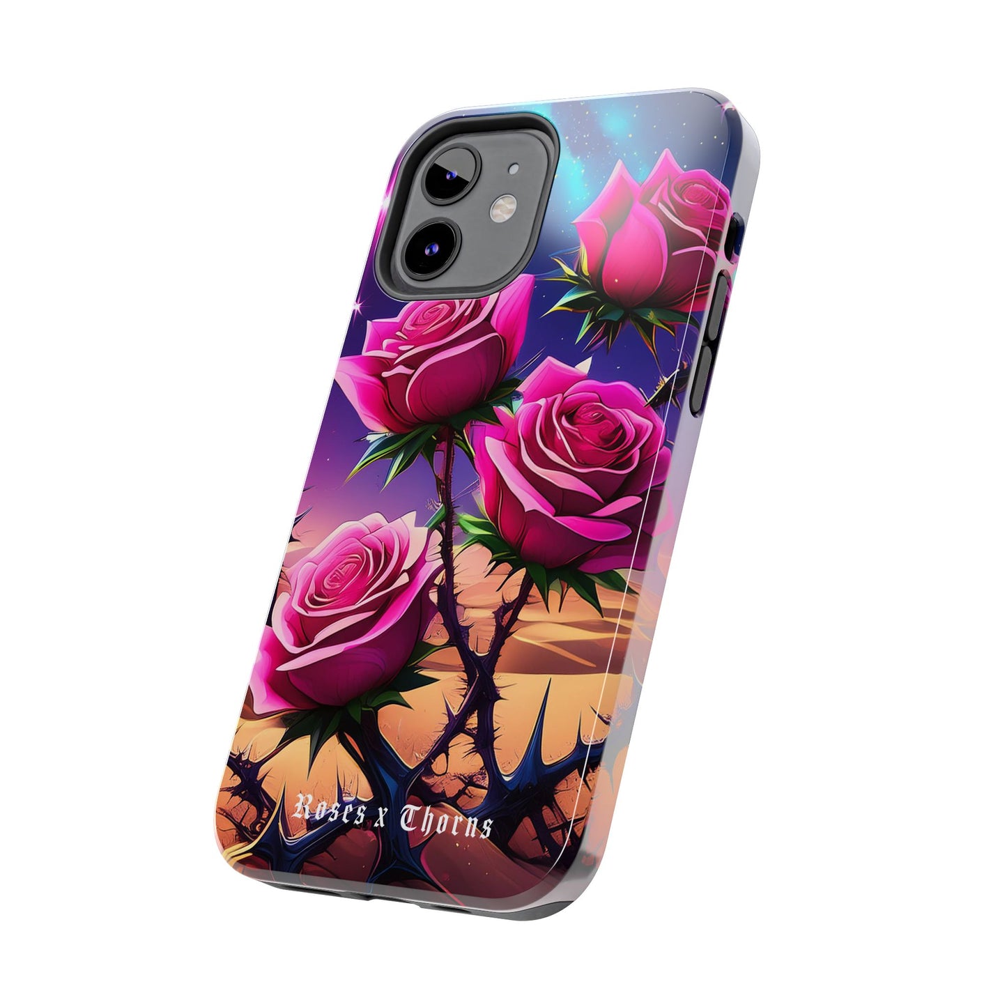 Pink Desert Roses x Thorns Phone Cases