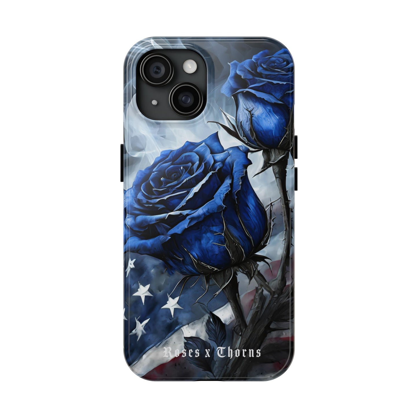 American Blue Roses x Thorns Phone Cases