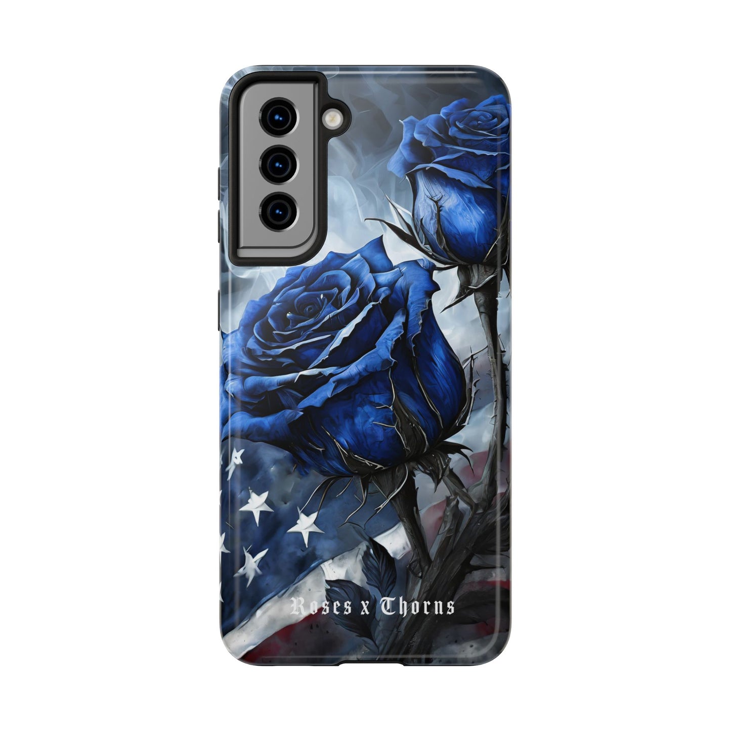 American Blue Roses x Thorns Phone Cases