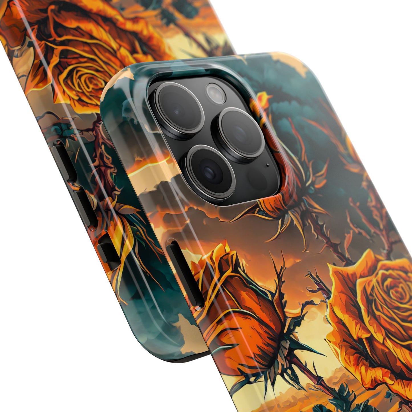 Orange Desert Roses x Thorns Phone Cases