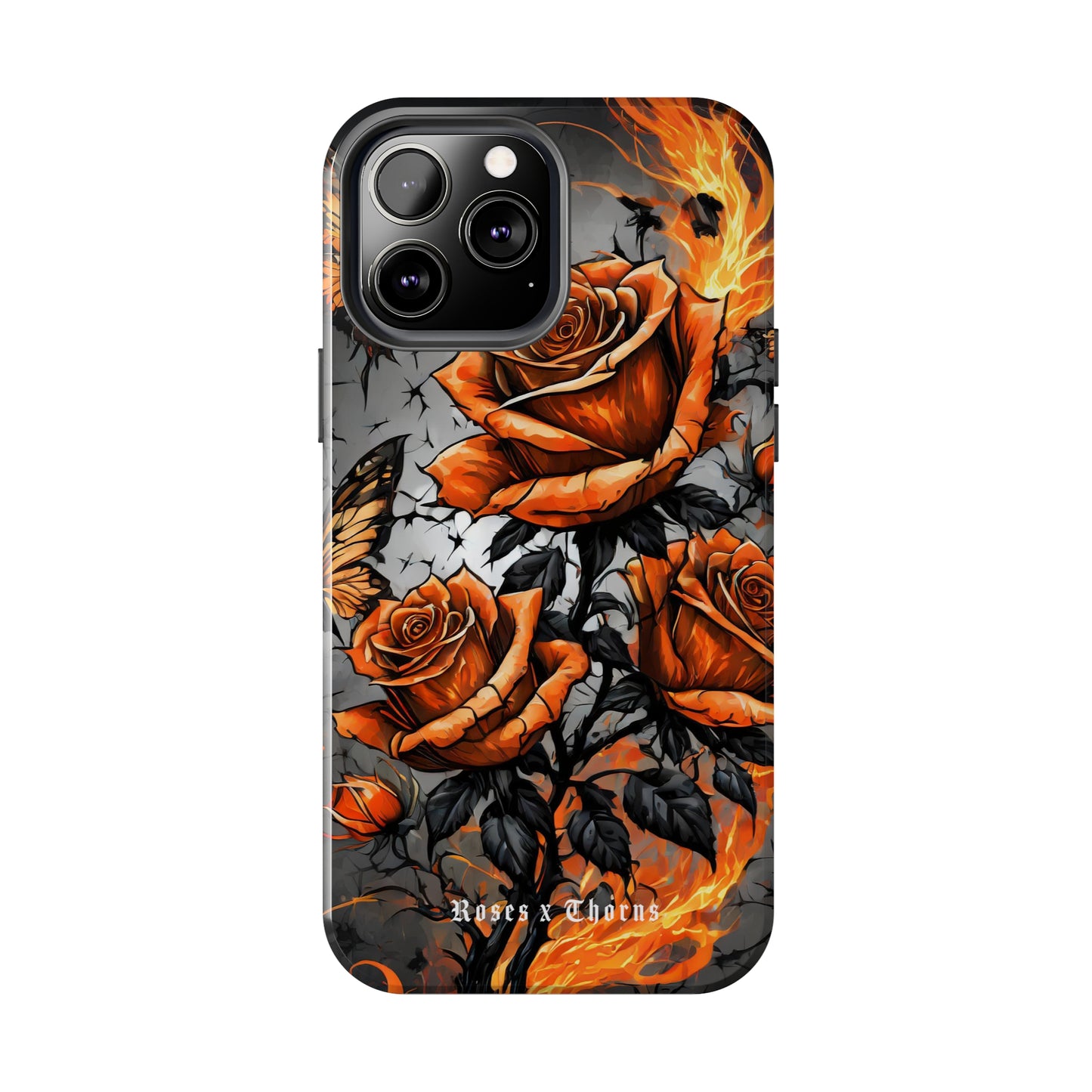 Orange Roses x Thorns Tough Phone Cases