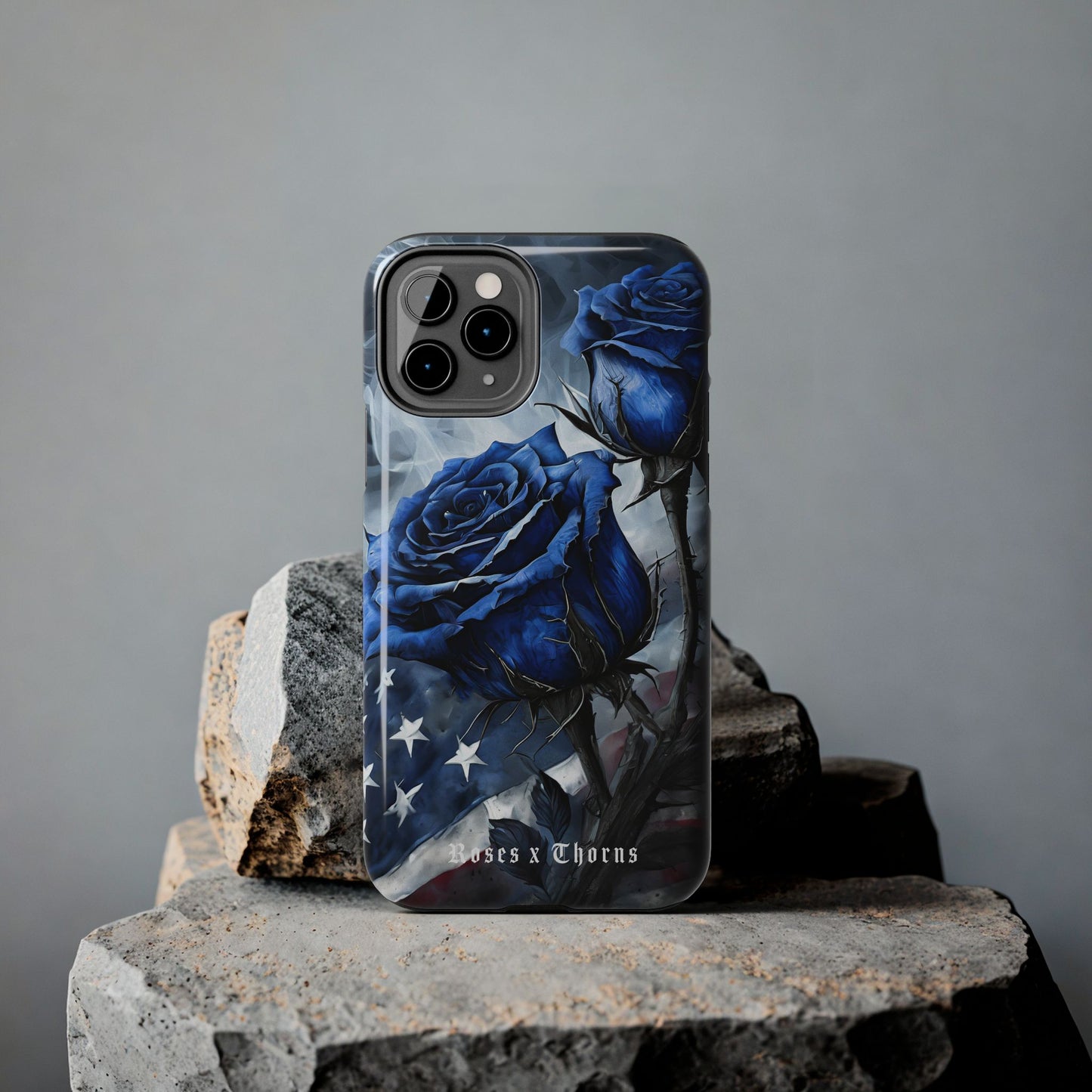 American Blue Roses x Thorns Phone Cases