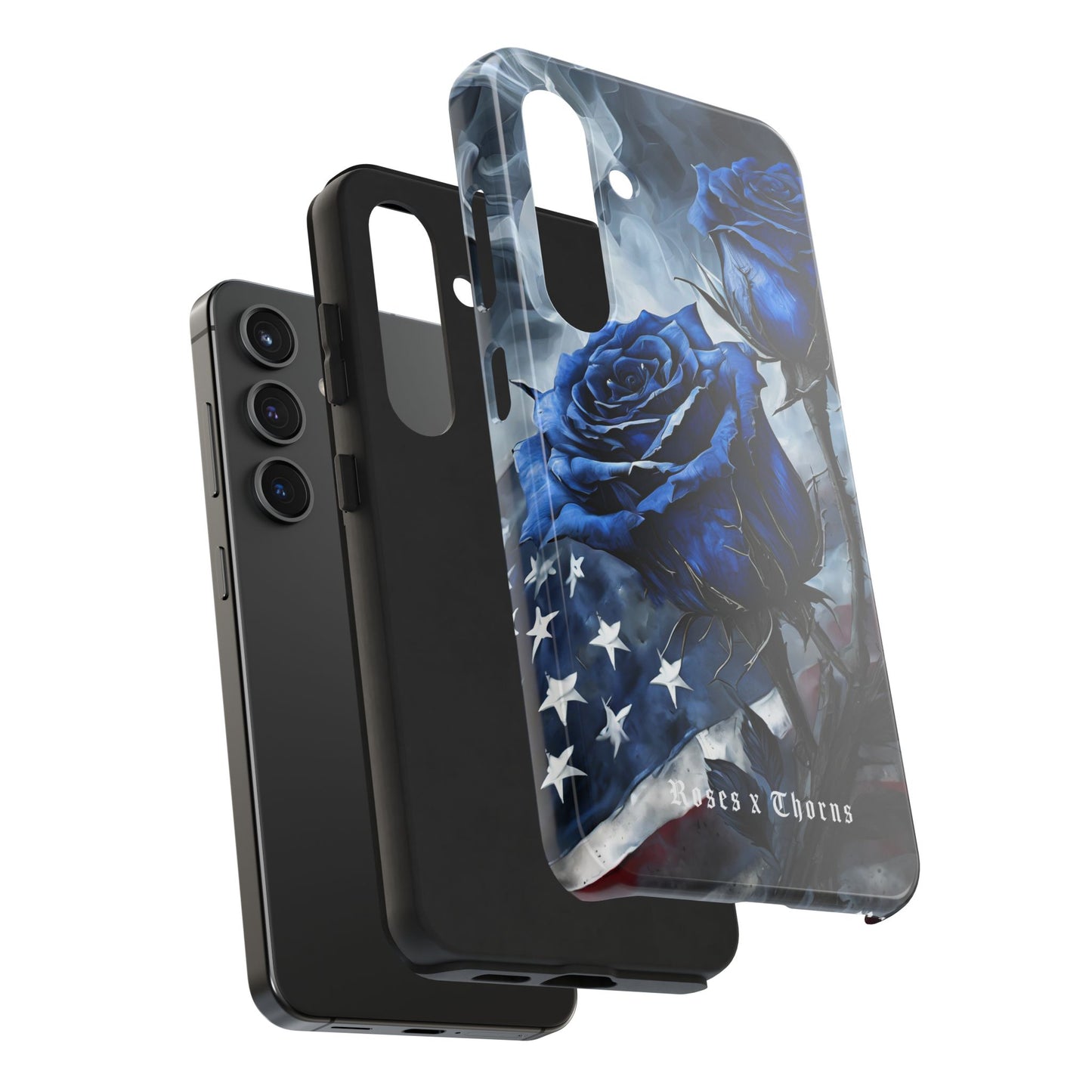 American Blue Roses x Thorns Phone Cases