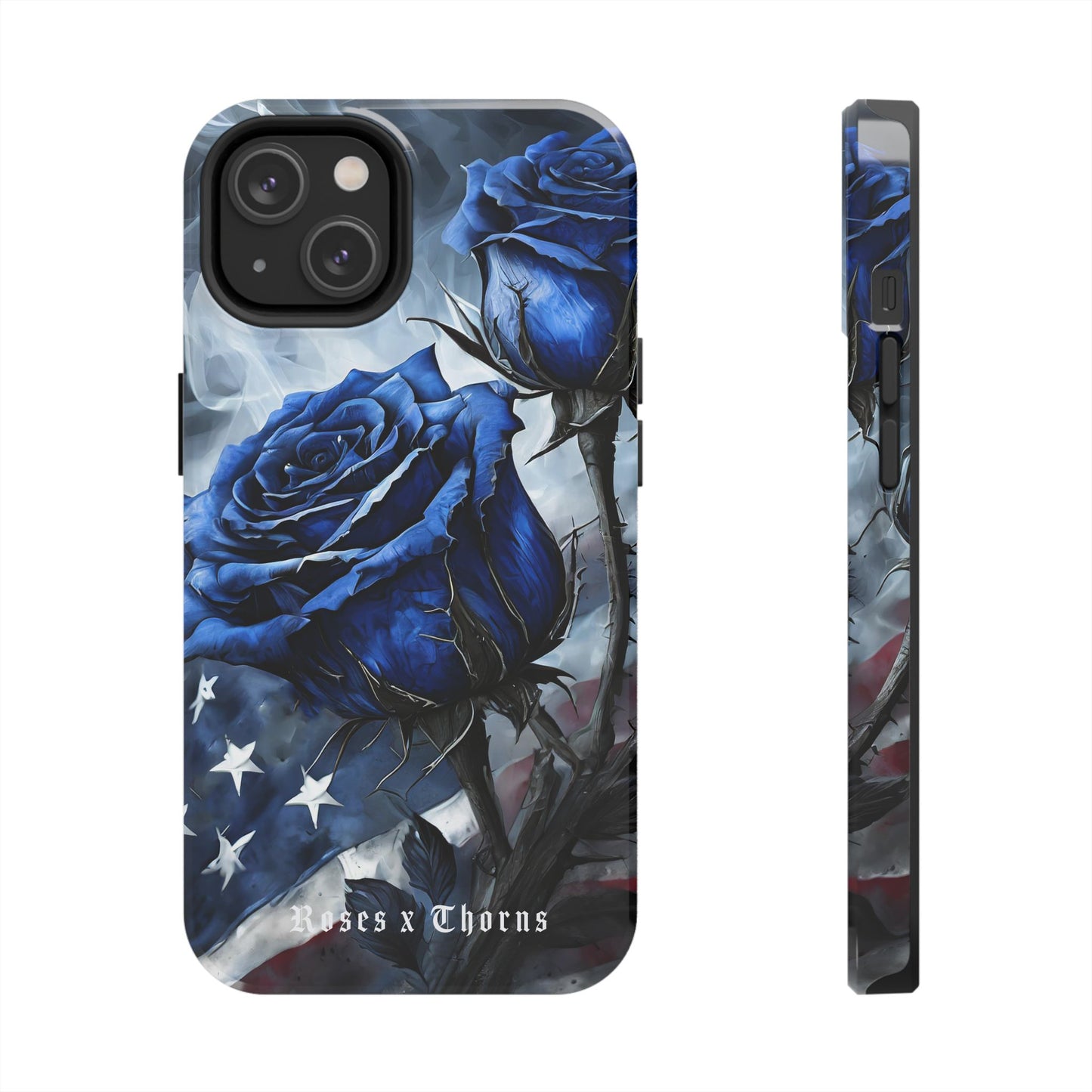 American Blue Roses x Thorns Phone Cases