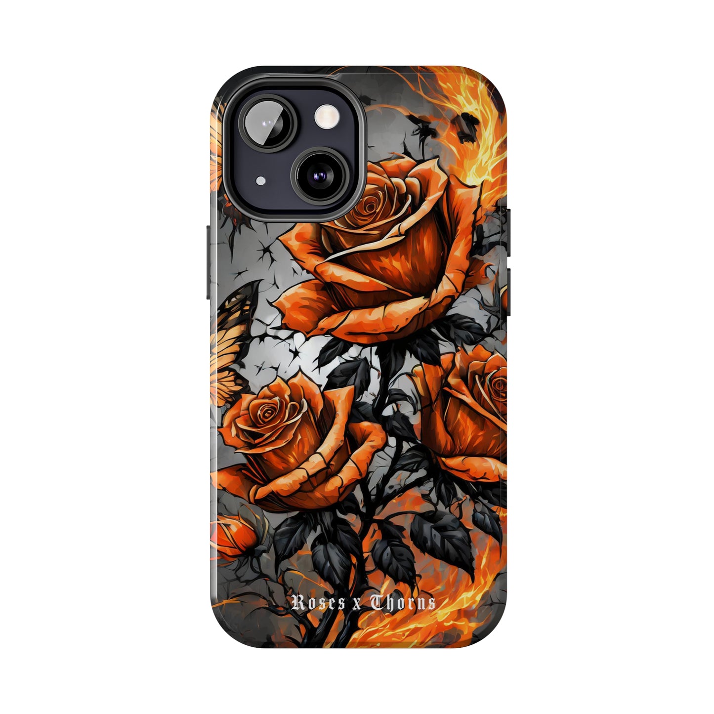 Orange Roses x Thorns Tough Phone Cases