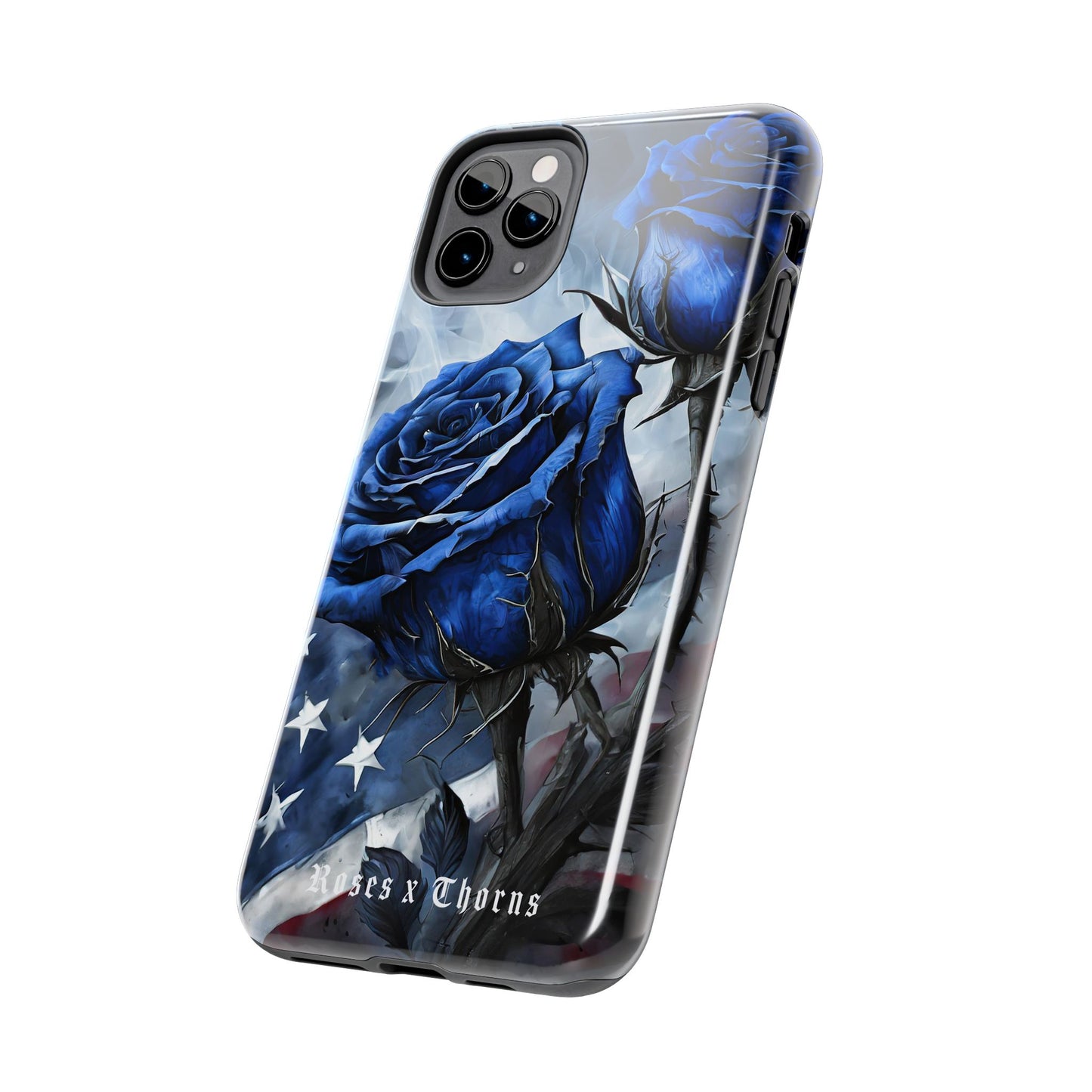 American Blue Roses x Thorns Phone Cases