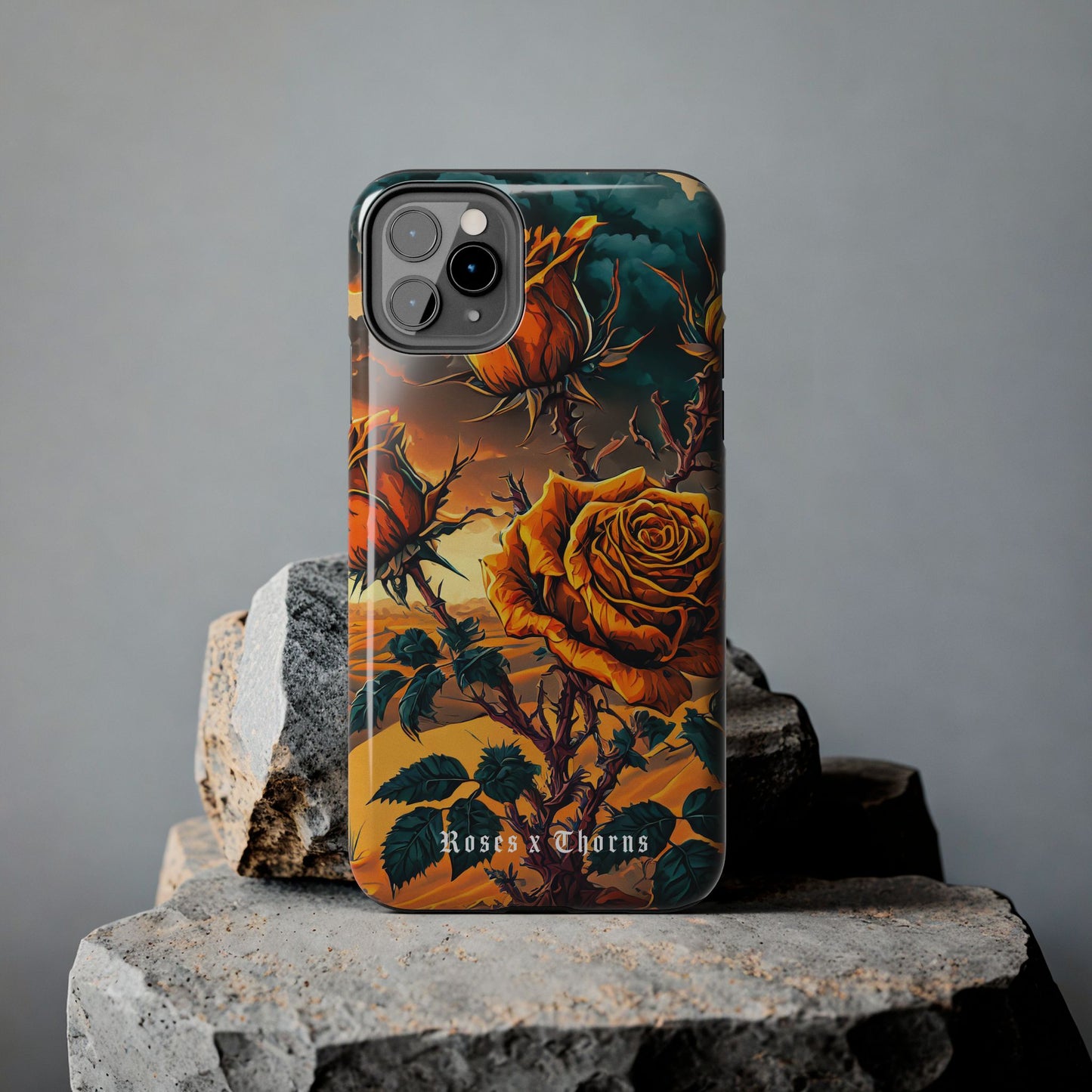 Orange Desert Roses x Thorns Phone Cases