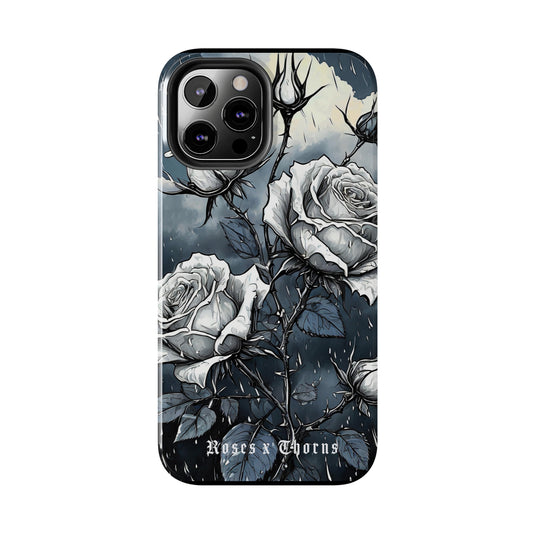 White Roses x Thorns Tough Phone Cases