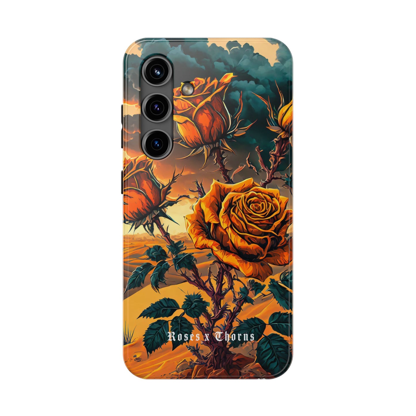 Orange Desert Roses x Thorns Phone Cases