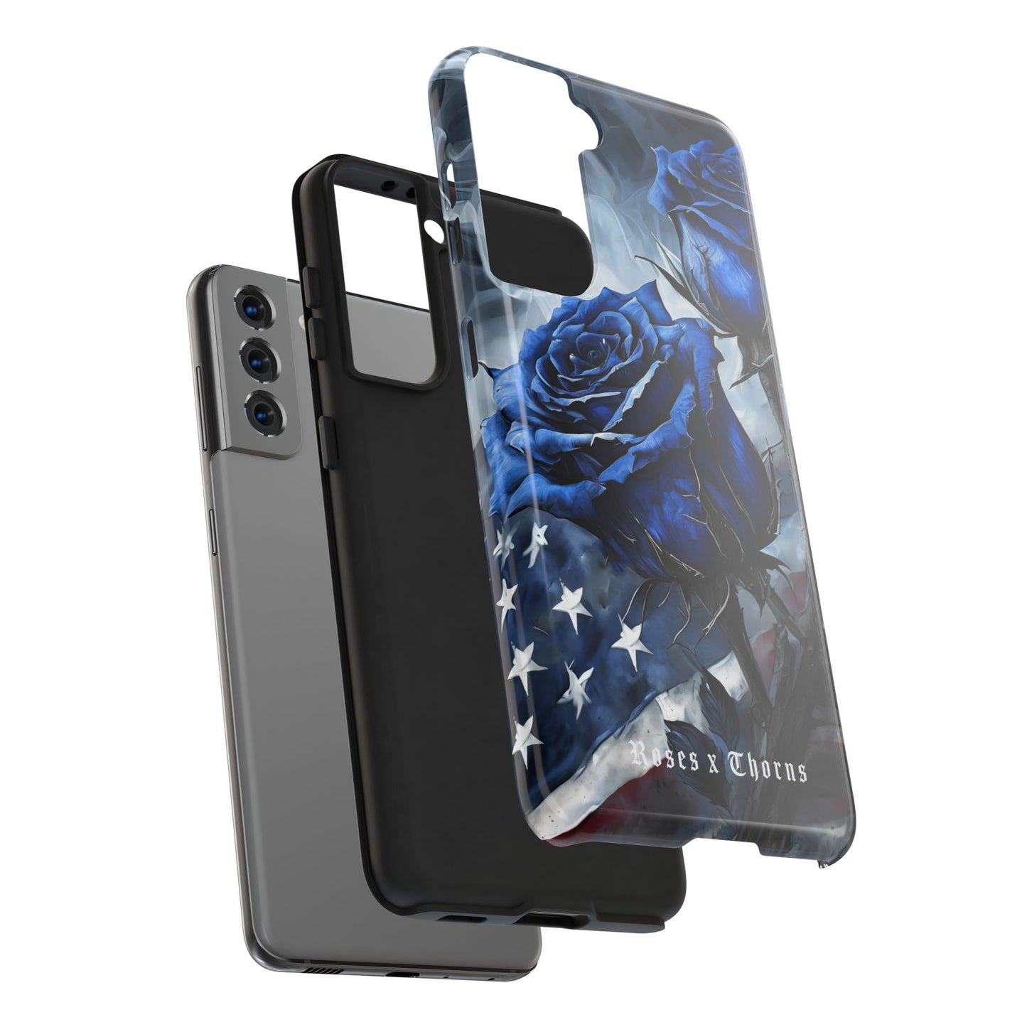 American Blue Roses x Thorns Phone Cases