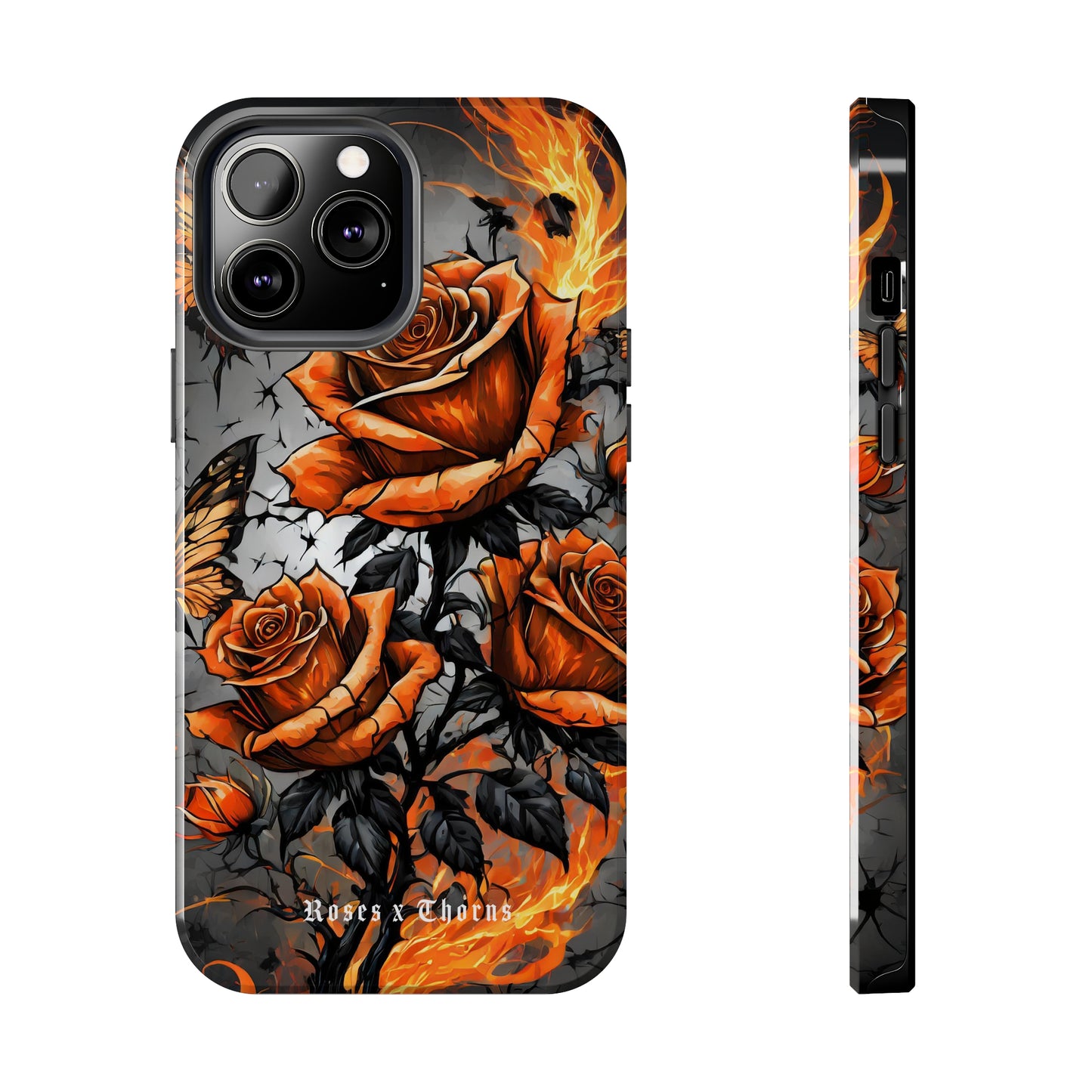 Orange Roses x Thorns Tough Phone Cases