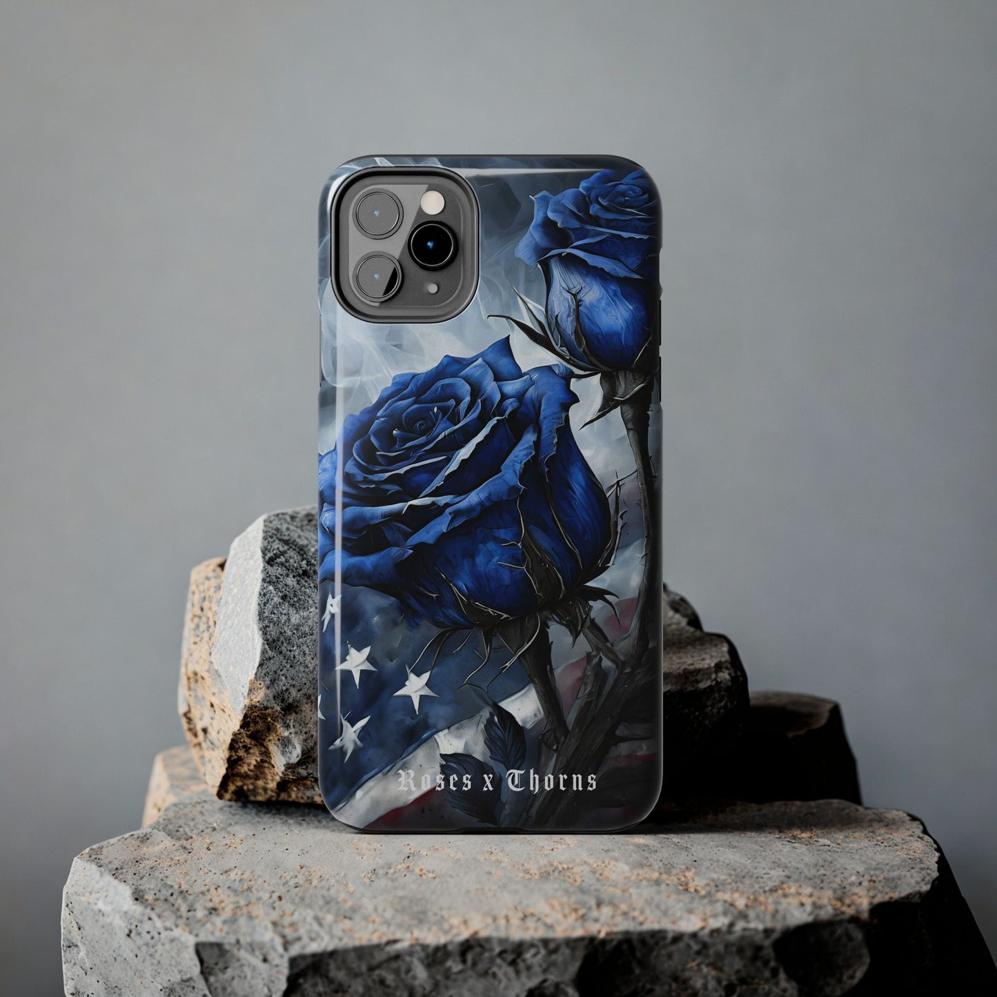 American Blue Roses x Thorns Phone Cases