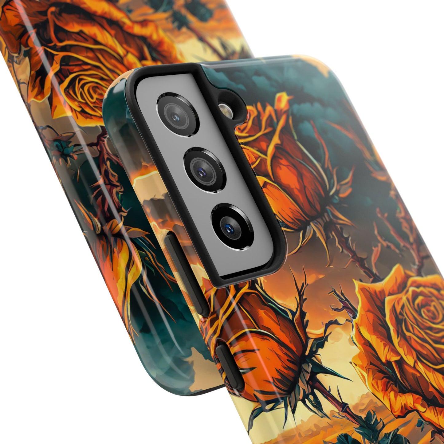 Orange Desert Roses x Thorns Phone Cases