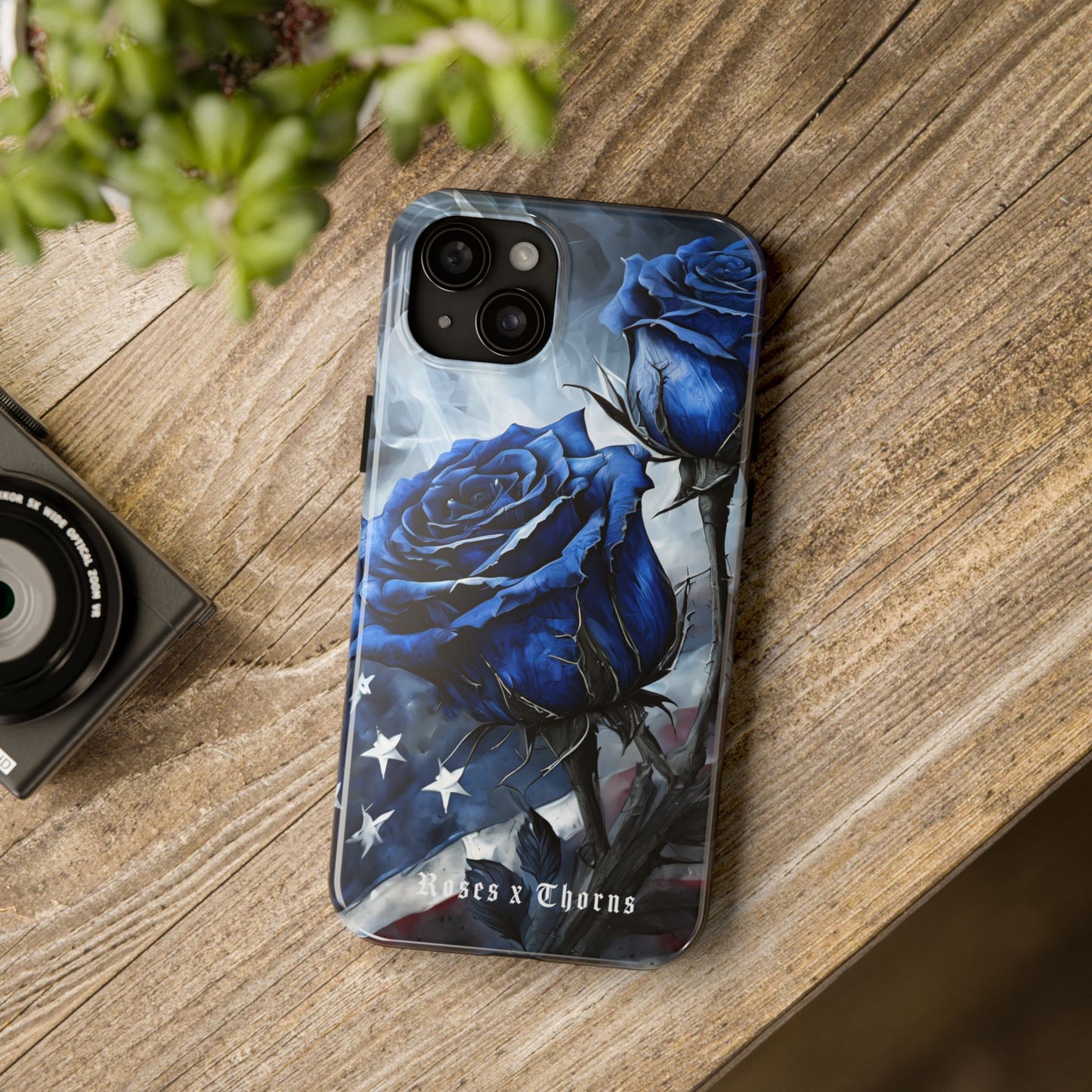 American Blue Roses x Thorns Phone Cases