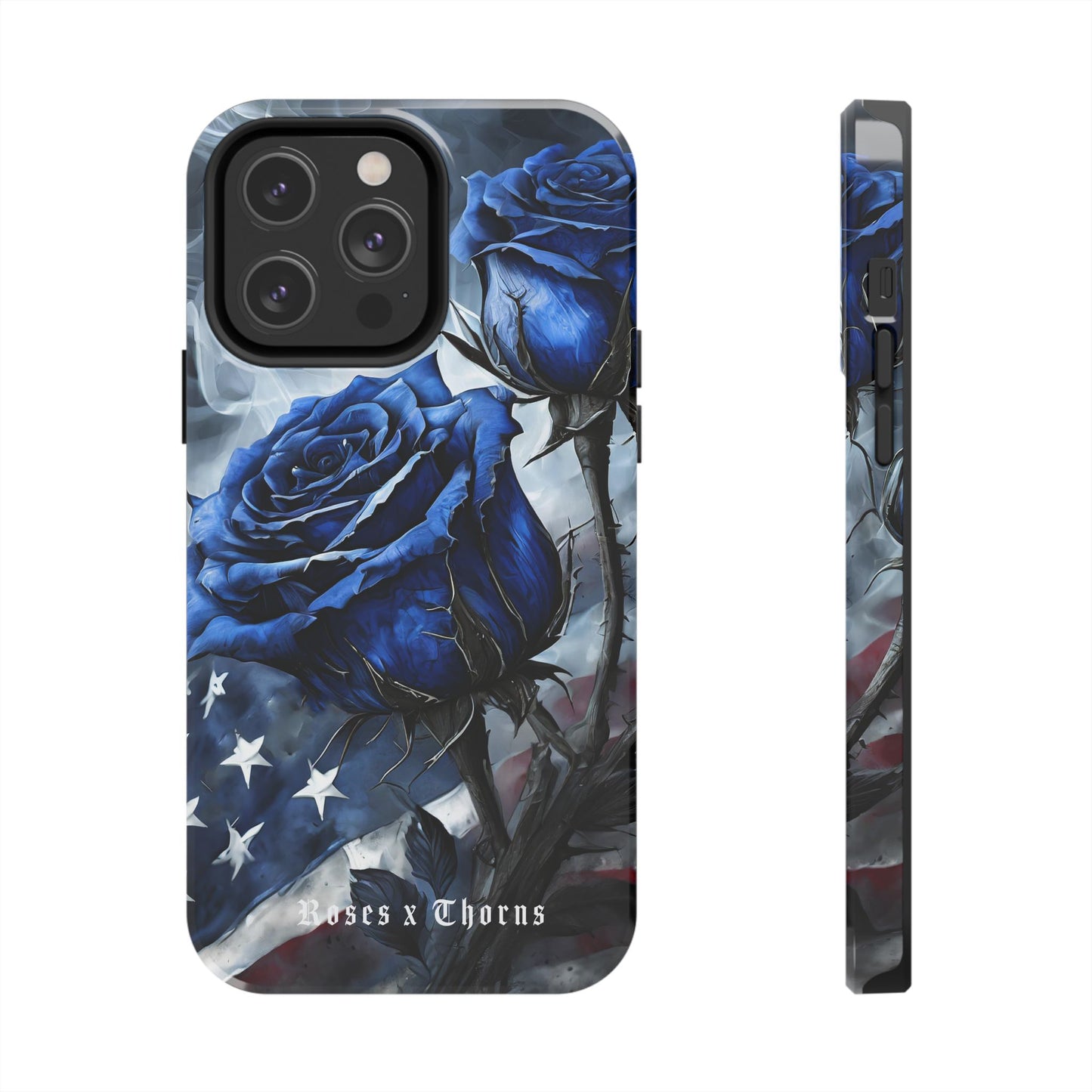 American Blue Roses x Thorns Phone Cases