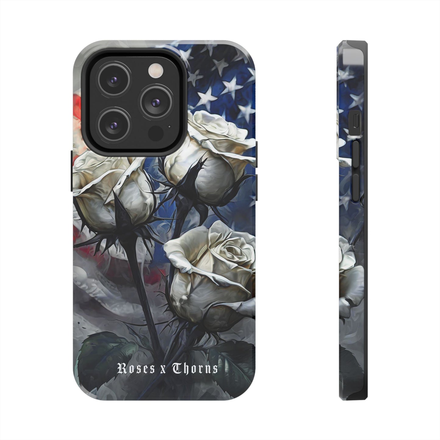 American White Roses x Thorns Phone Cases