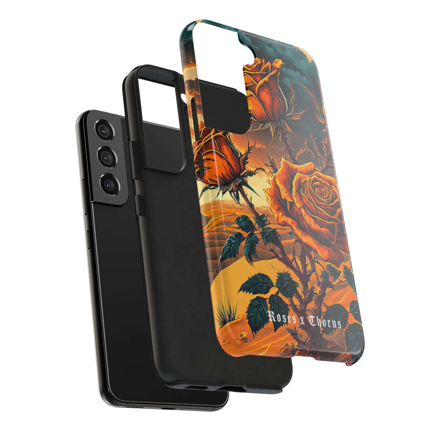 Orange Desert Roses x Thorns Phone Cases